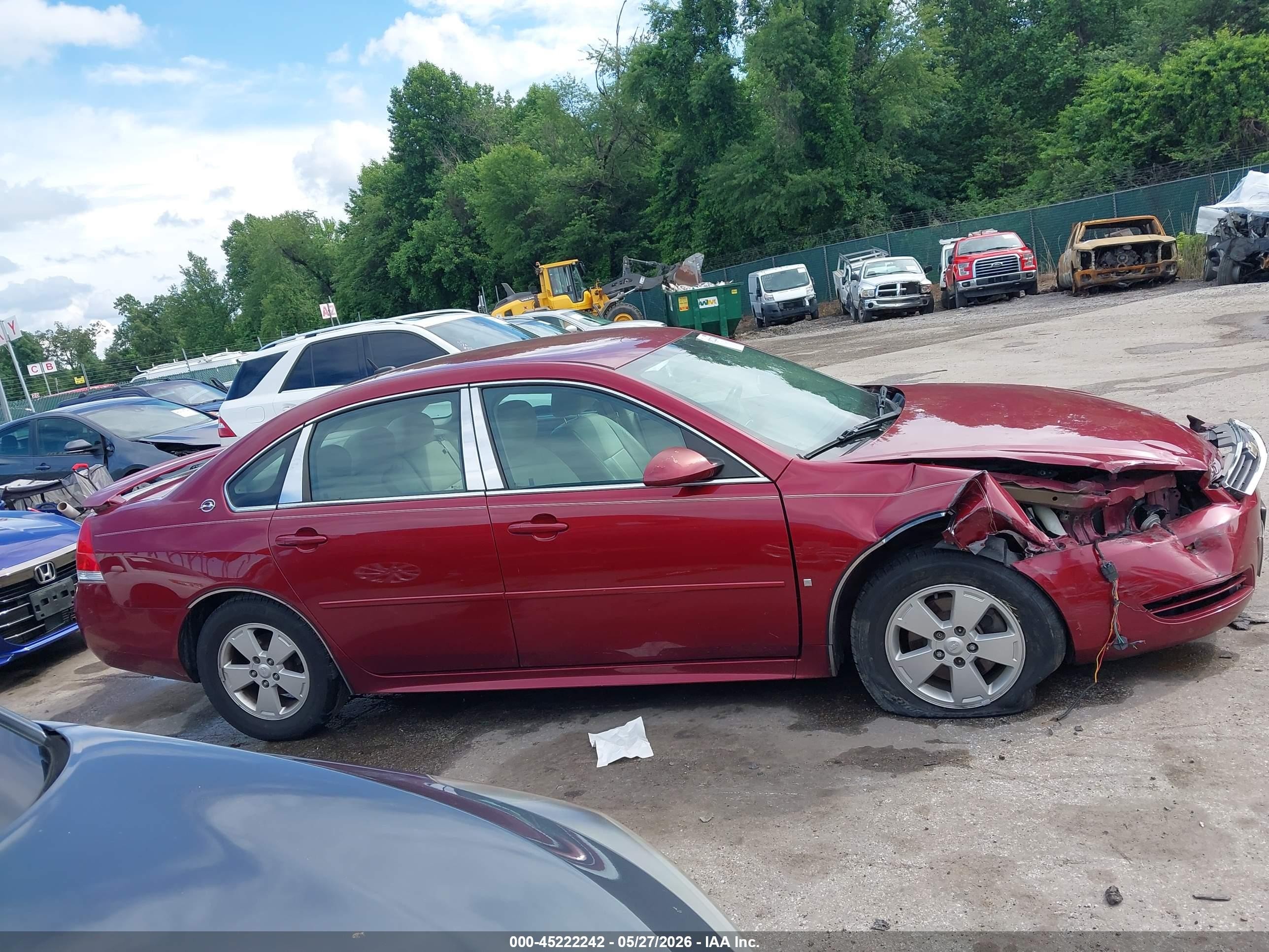 2009 Chevrolet Impala Lt Red vin: 2G1WT57K391110136