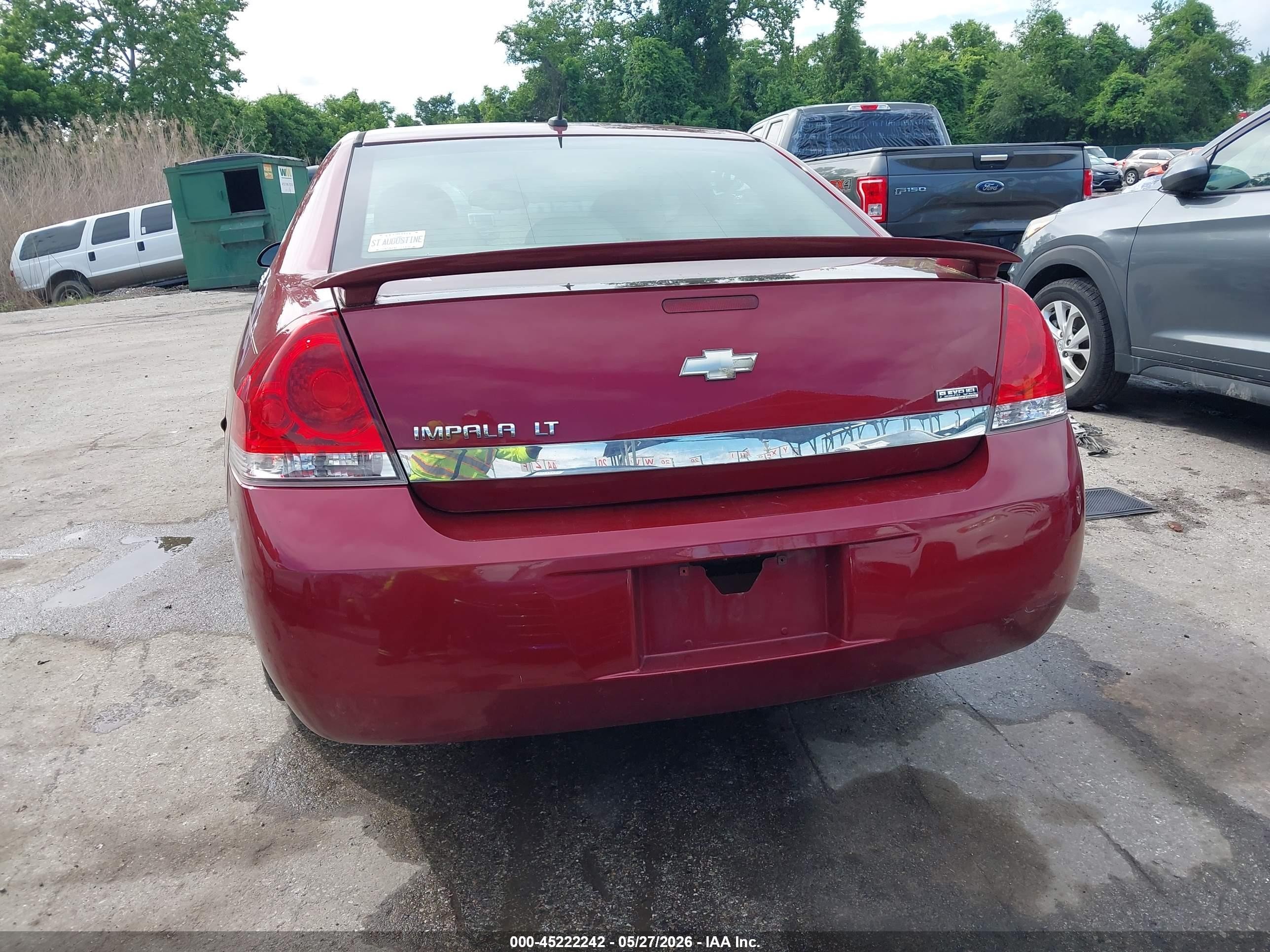 2009 Chevrolet Impala Lt Red vin: 2G1WT57K391110136