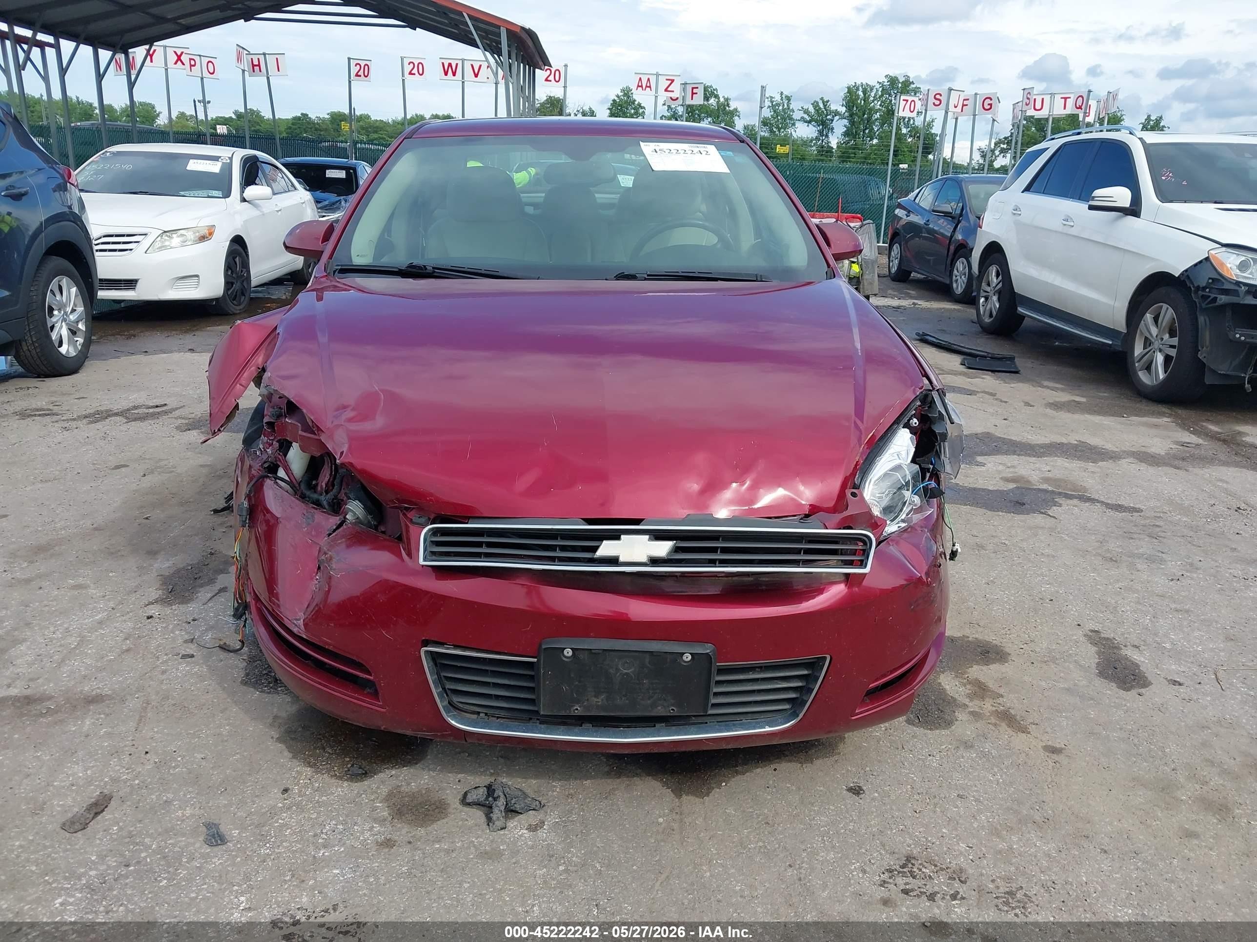 2009 Chevrolet Impala Lt Red vin: 2G1WT57K391110136