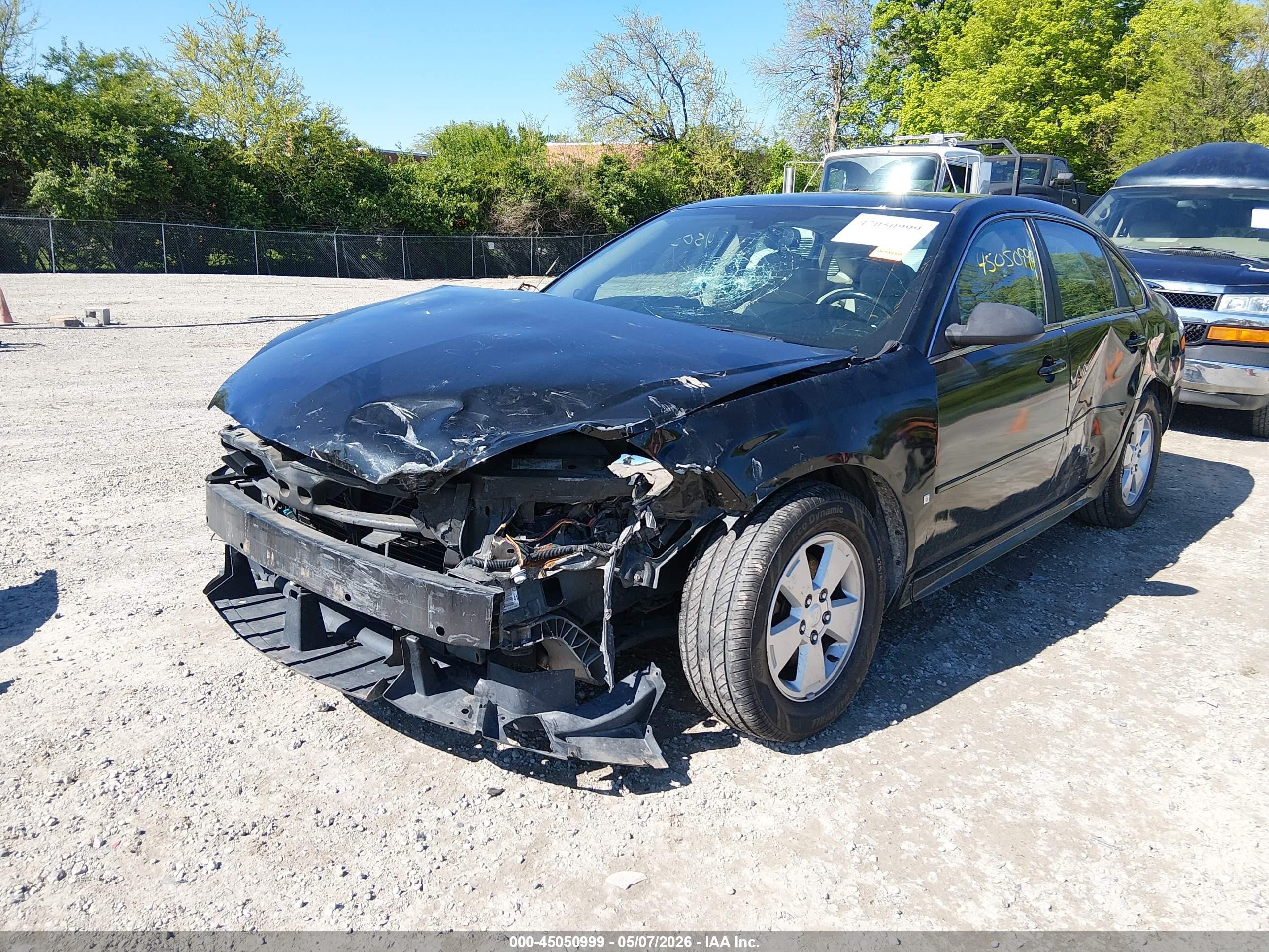 2009 Chevrolet Impala Lt Black vin: 2G1WT57K391254995