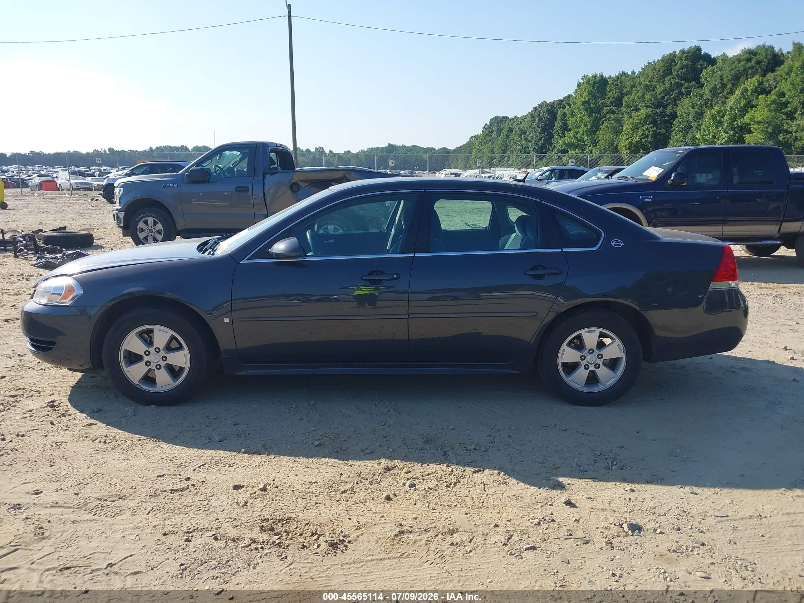 2009 Chevrolet Impala Lt Black vin: 2G1WT57K391257444