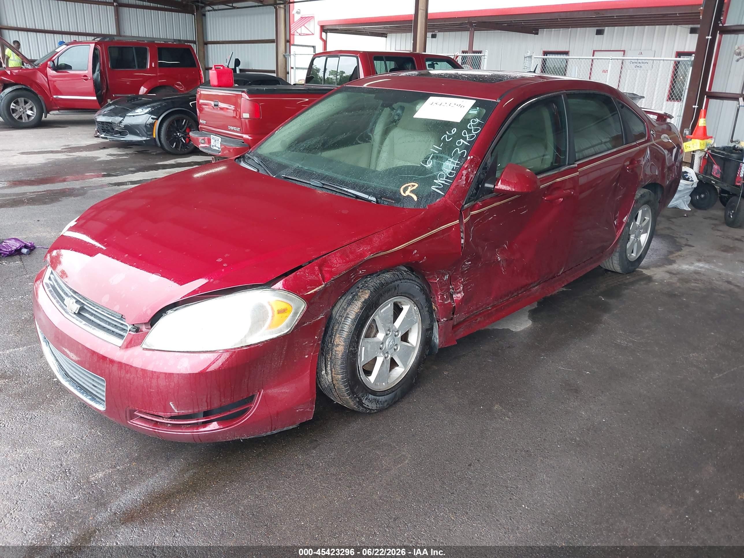 2009 Chevrolet Impala Lt Red vin: 2G1WT57K591209833