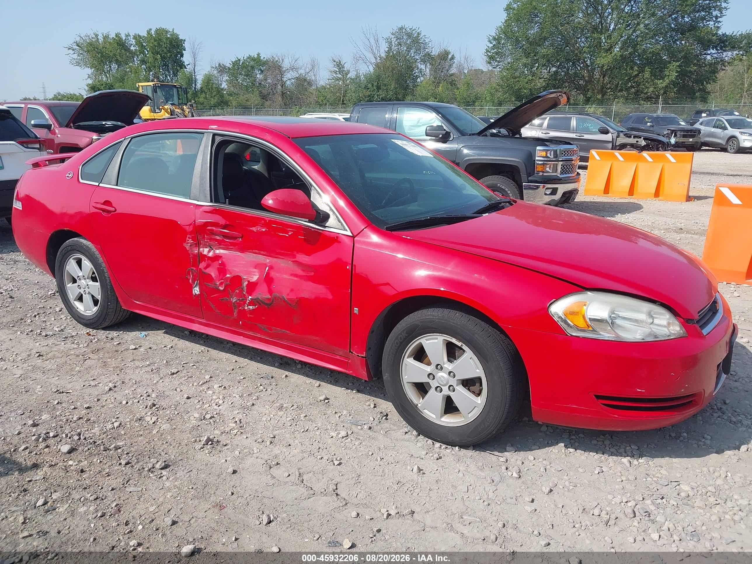 2009 Chevrolet Impala Lt Red vin: 2G1WT57K591226809