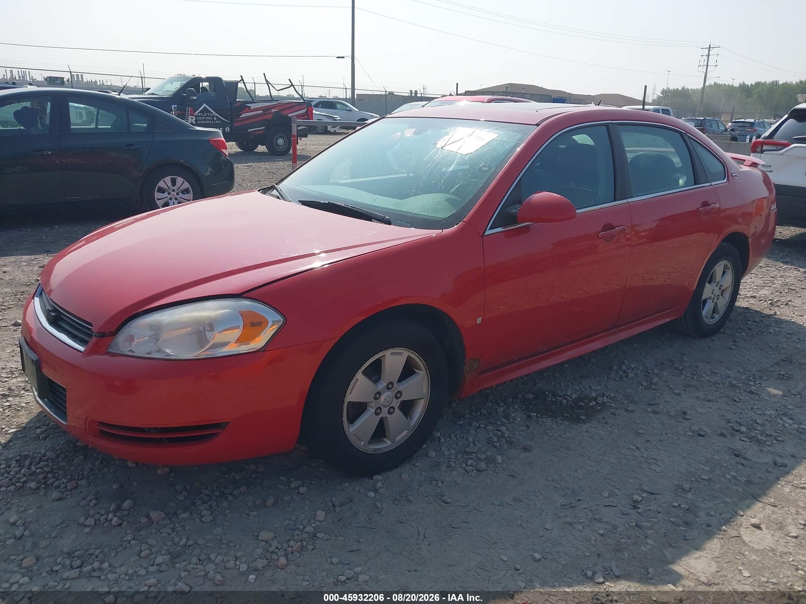 2009 Chevrolet Impala Lt Red vin: 2G1WT57K591226809