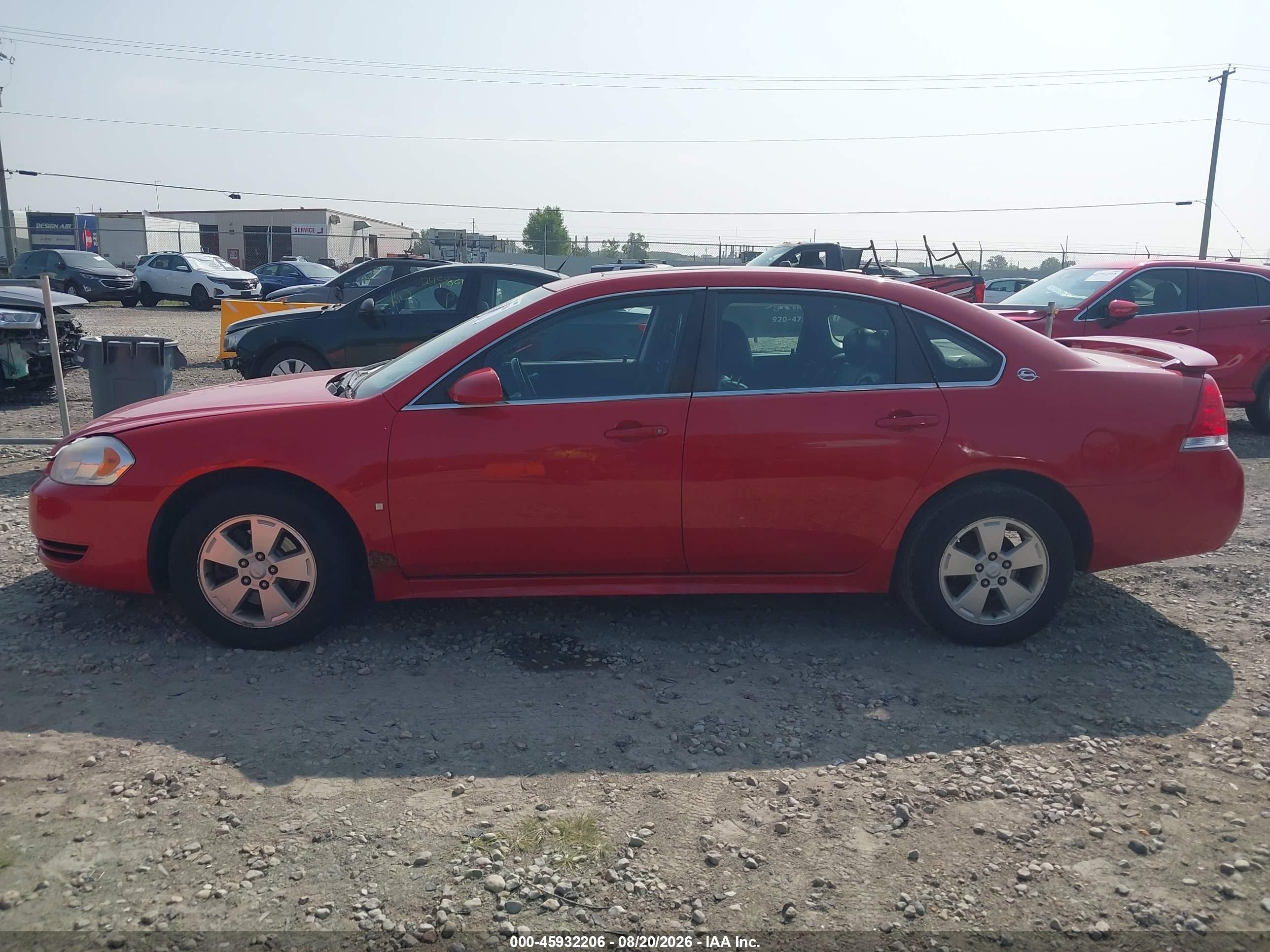 2009 Chevrolet Impala Lt Red vin: 2G1WT57K591226809