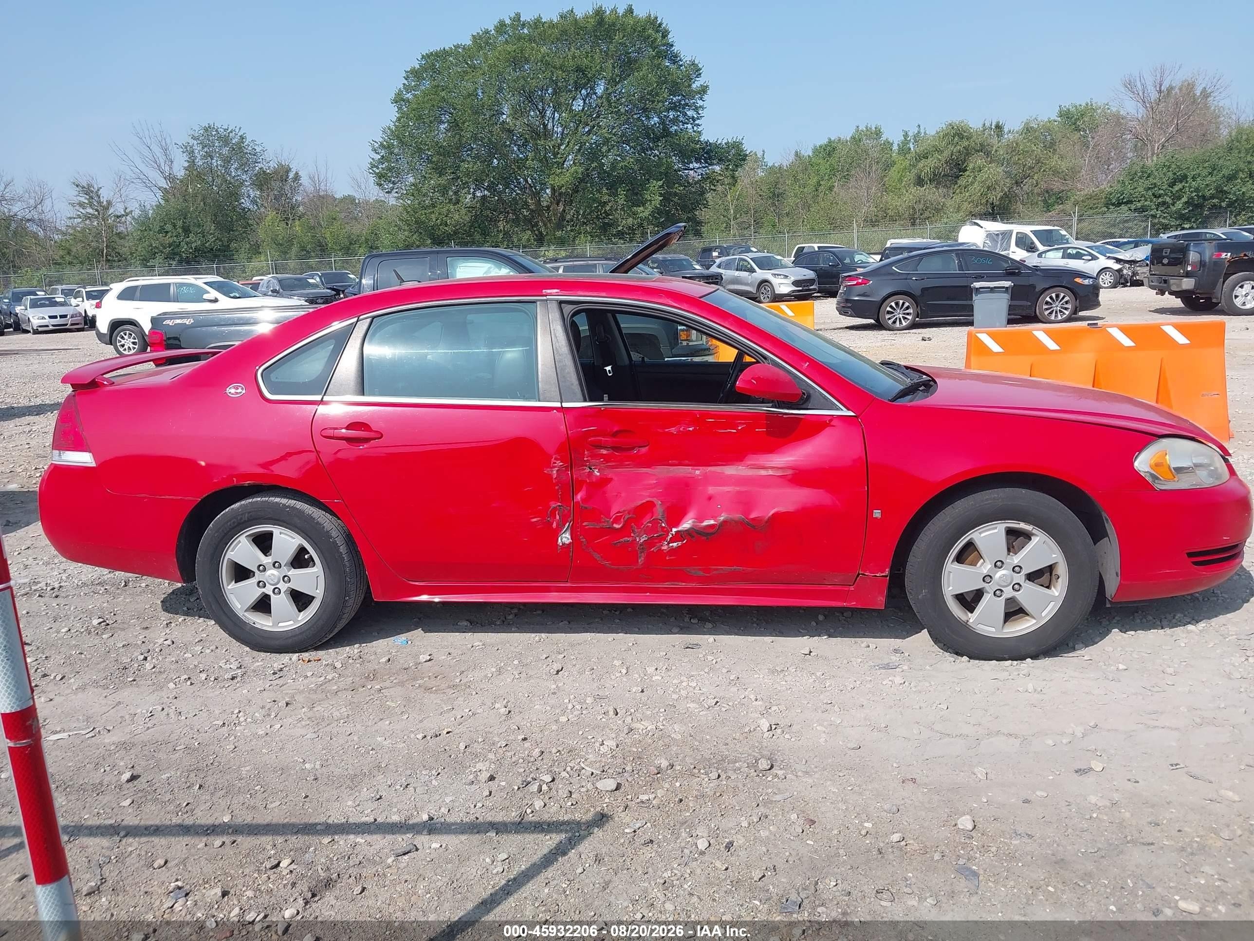 2009 Chevrolet Impala Lt Red vin: 2G1WT57K591226809