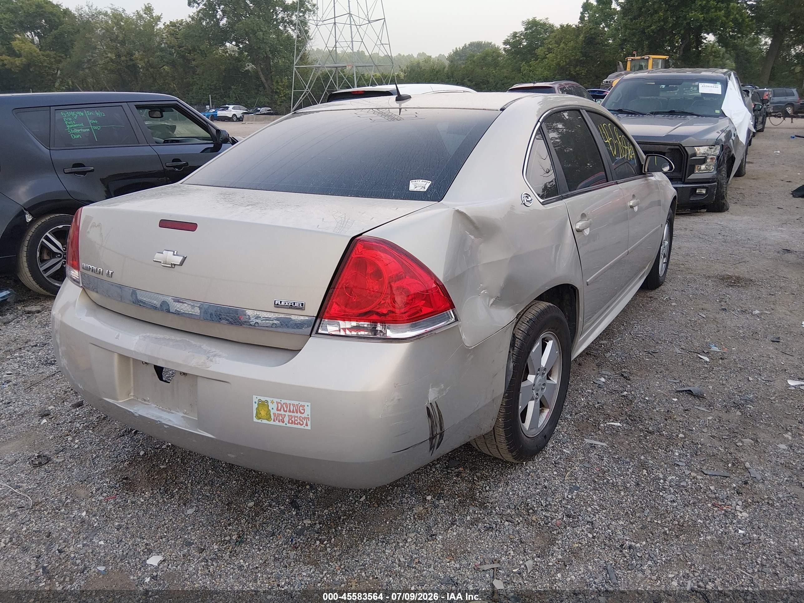 2009 Chevrolet Impala Lt Золотой vin: 2G1WT57K591228401