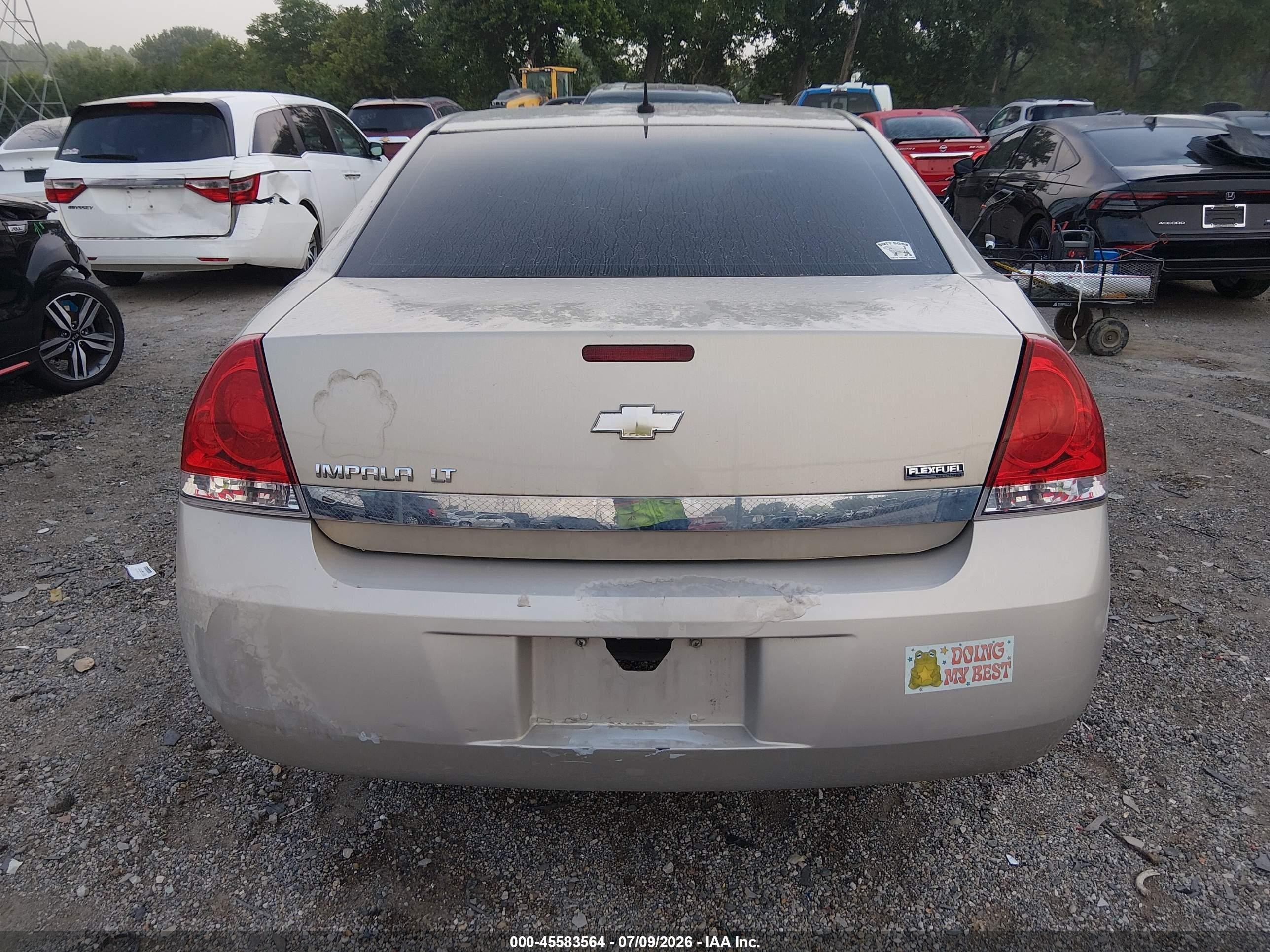 2009 Chevrolet Impala Lt Золотой vin: 2G1WT57K591228401