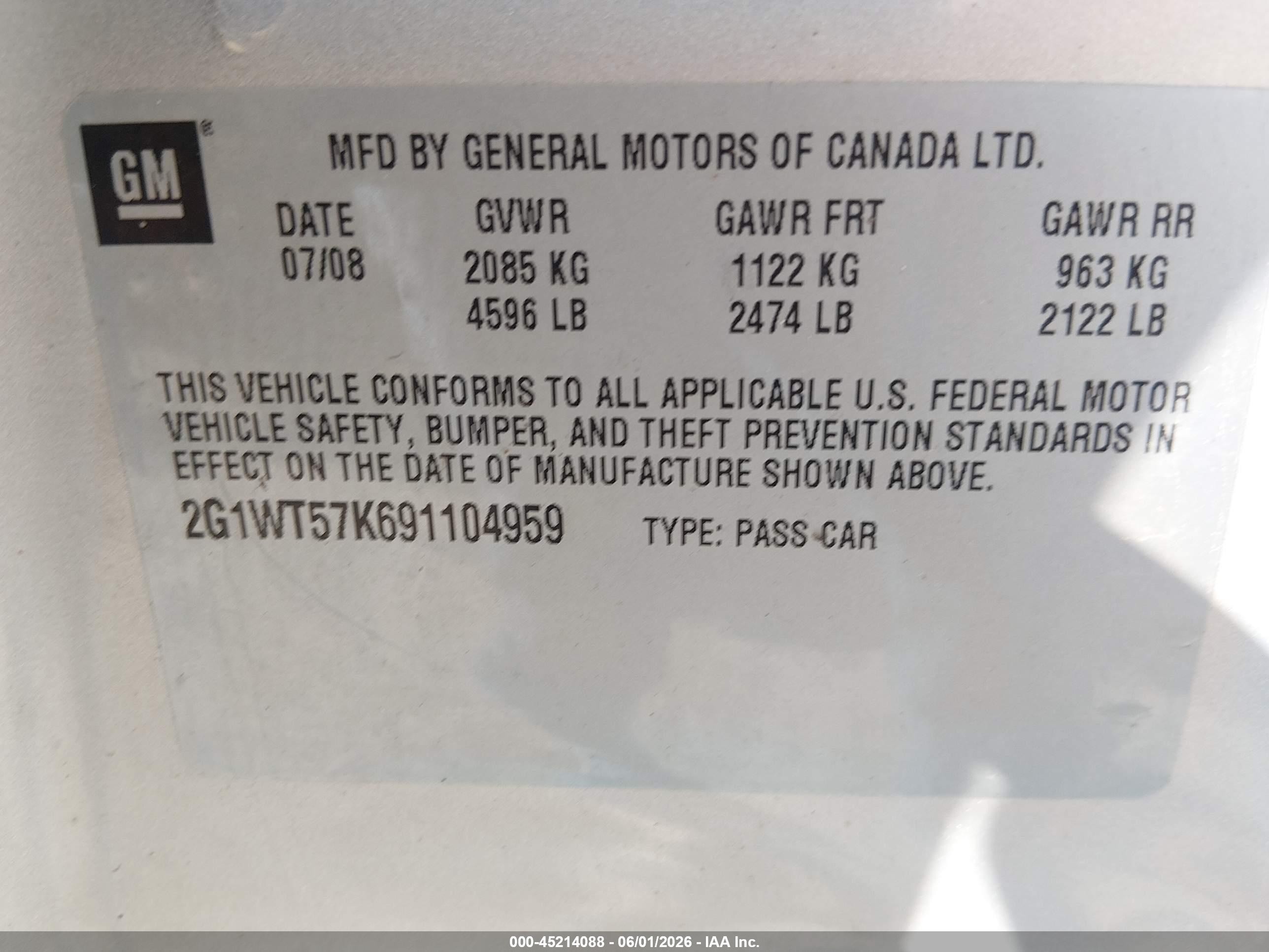 2009 Chevrolet Impala Lt Gray vin: 2G1WT57K691104959