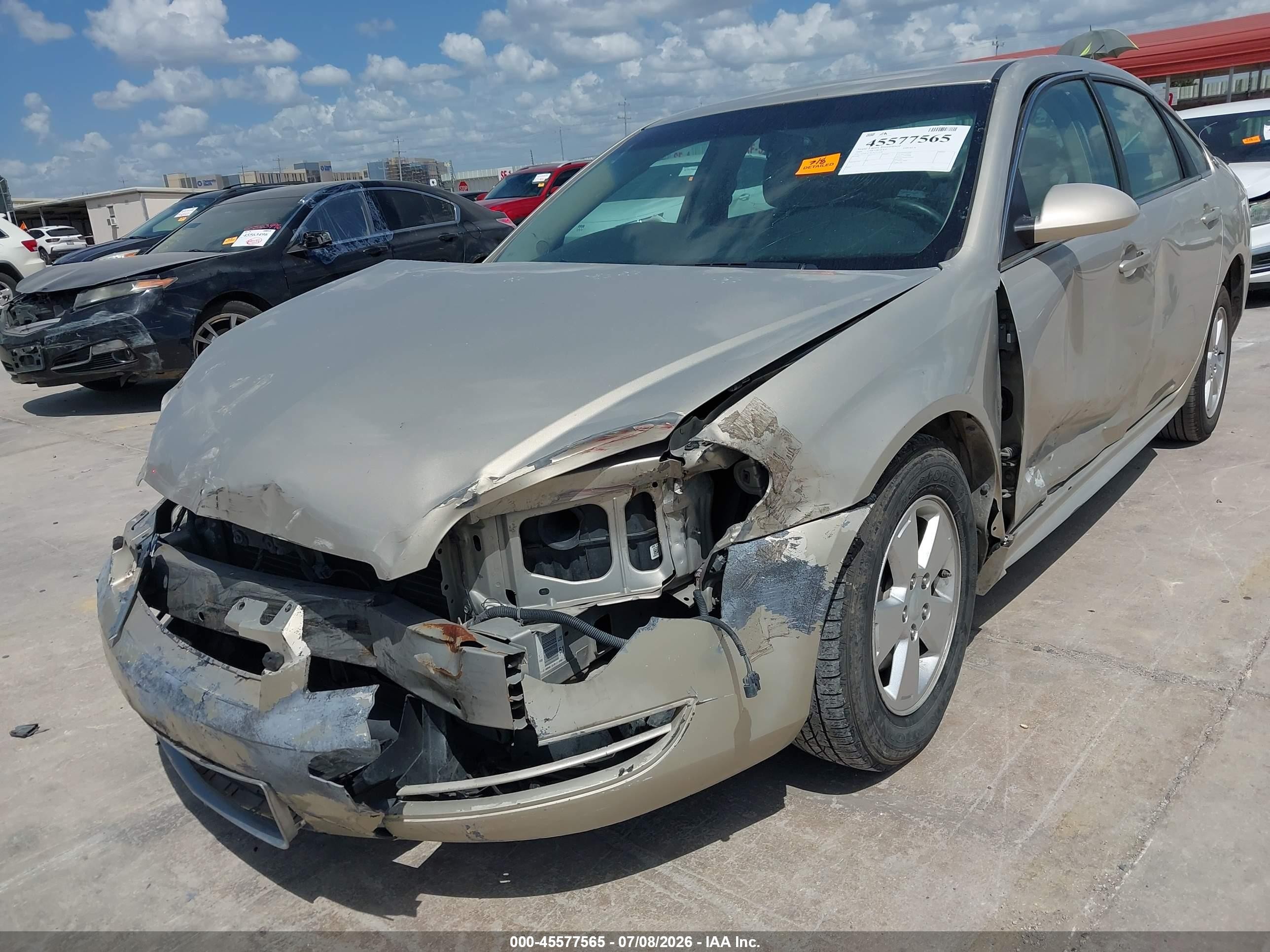 2009 Chevrolet Impala Lt Beige vin: 2G1WT57K791217058