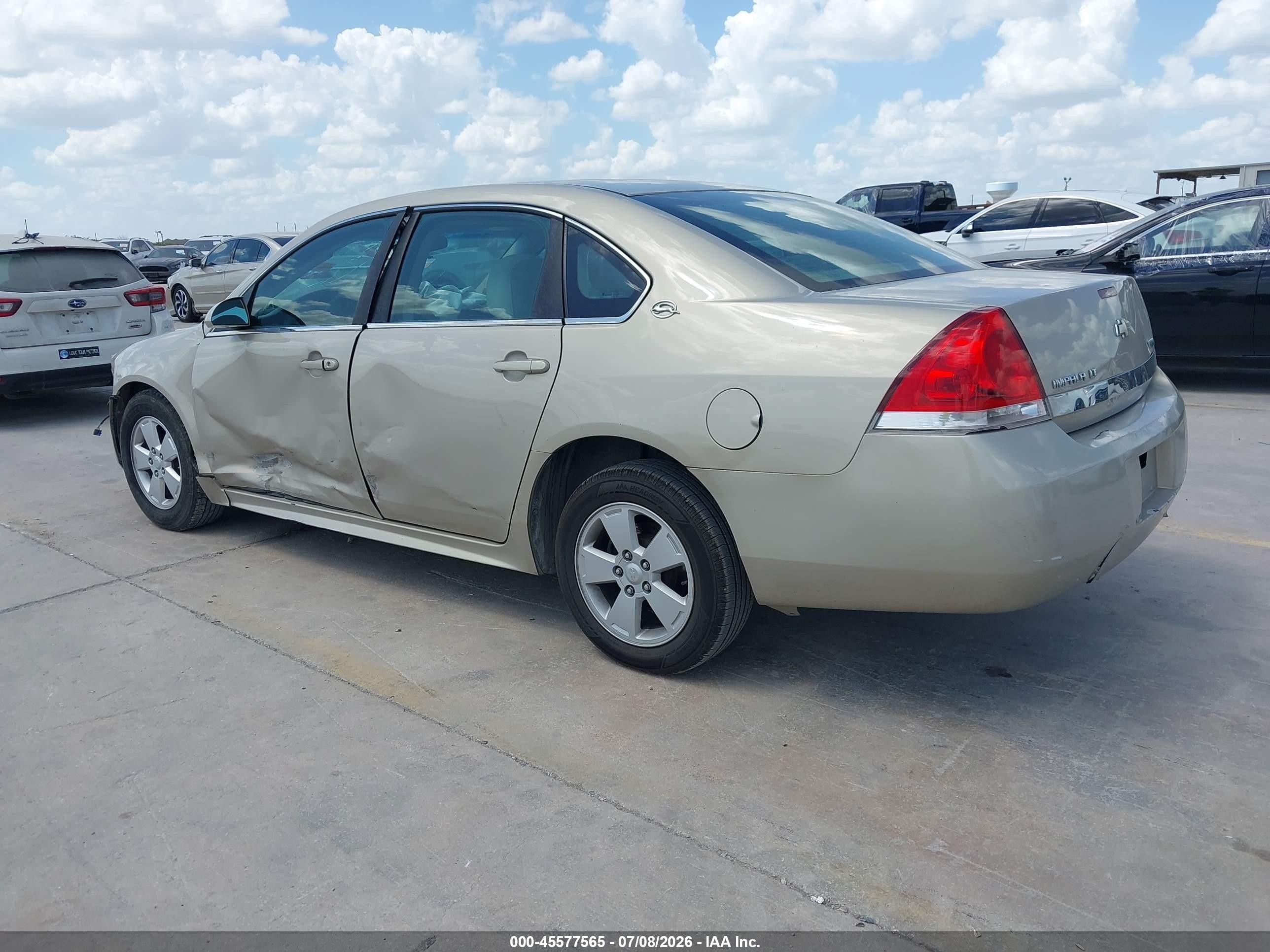 2009 Chevrolet Impala Lt Beige vin: 2G1WT57K791217058
