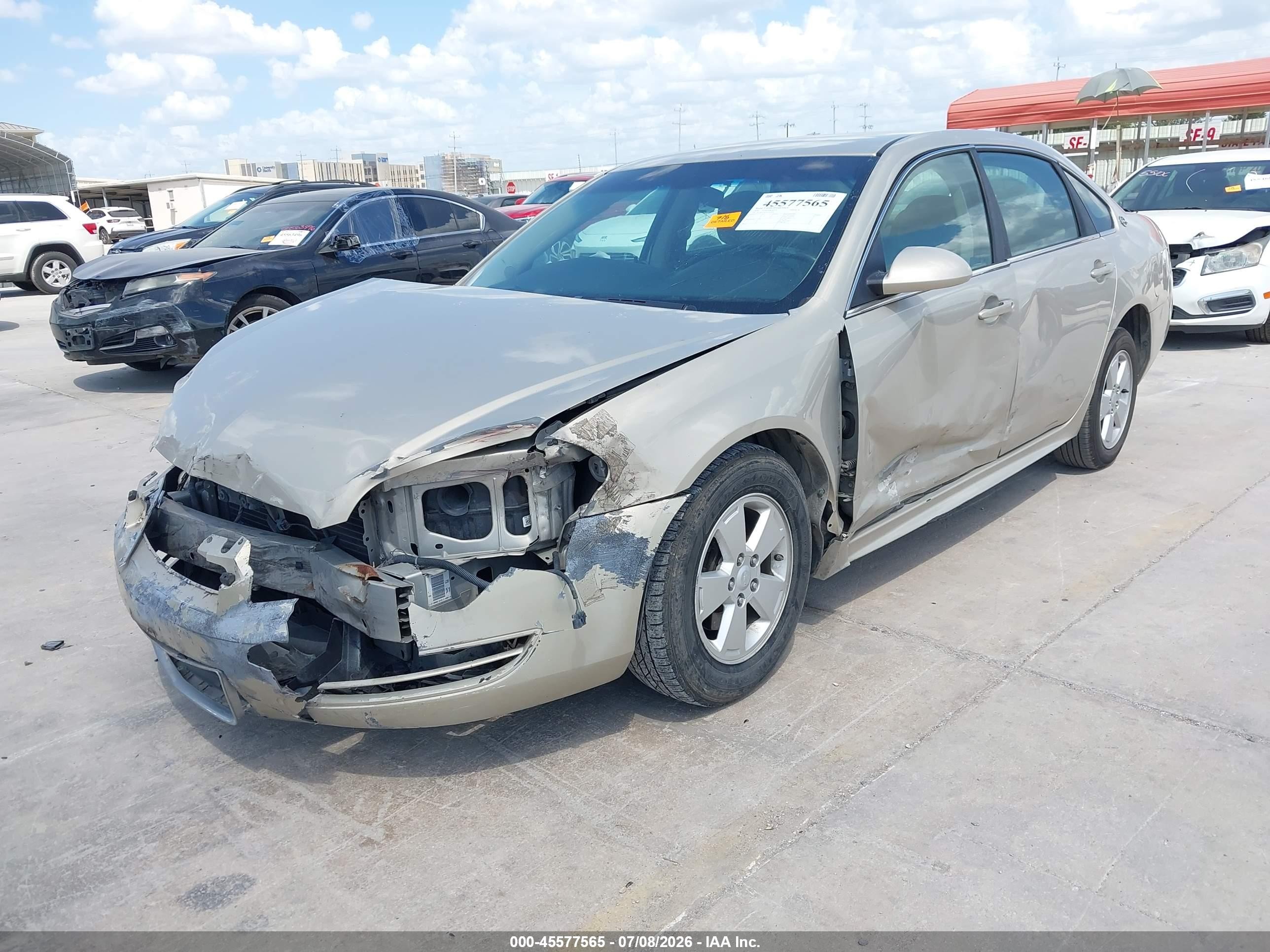 2009 Chevrolet Impala Lt Beige vin: 2G1WT57K791217058