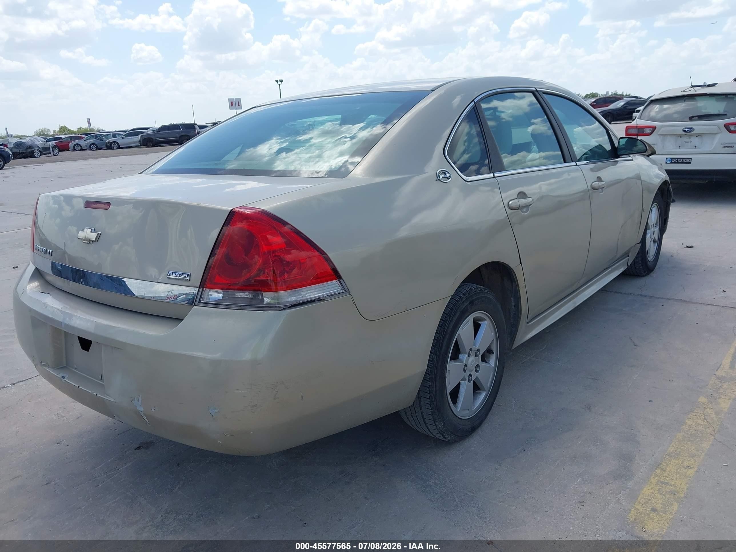 2009 Chevrolet Impala Lt Beige vin: 2G1WT57K791217058
