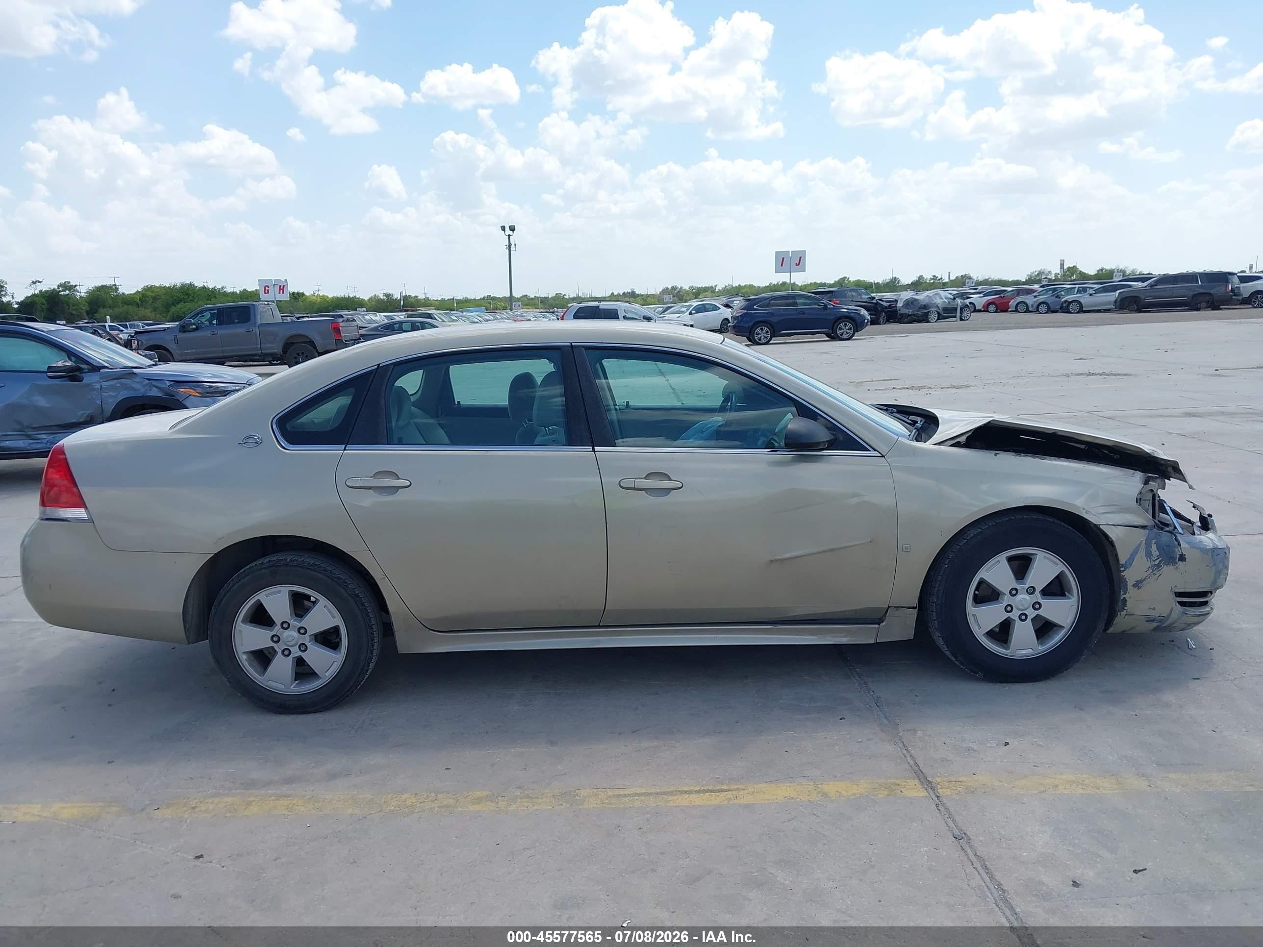 2009 Chevrolet Impala Lt Beige vin: 2G1WT57K791217058