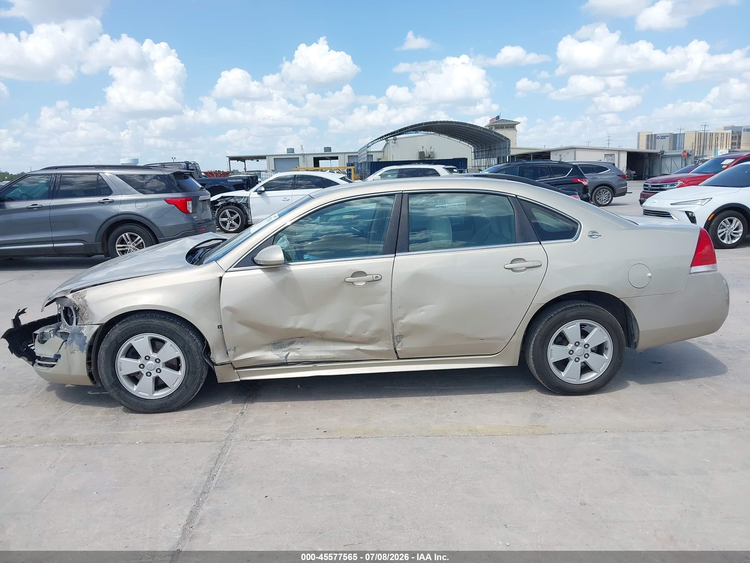 2009 Chevrolet Impala Lt Beige vin: 2G1WT57K791217058