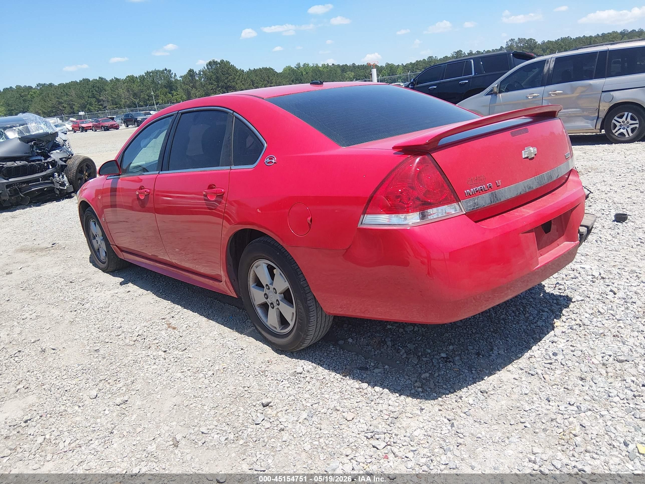 2009 Chevrolet Impala Lt Red vin: 2G1WT57K791234782
