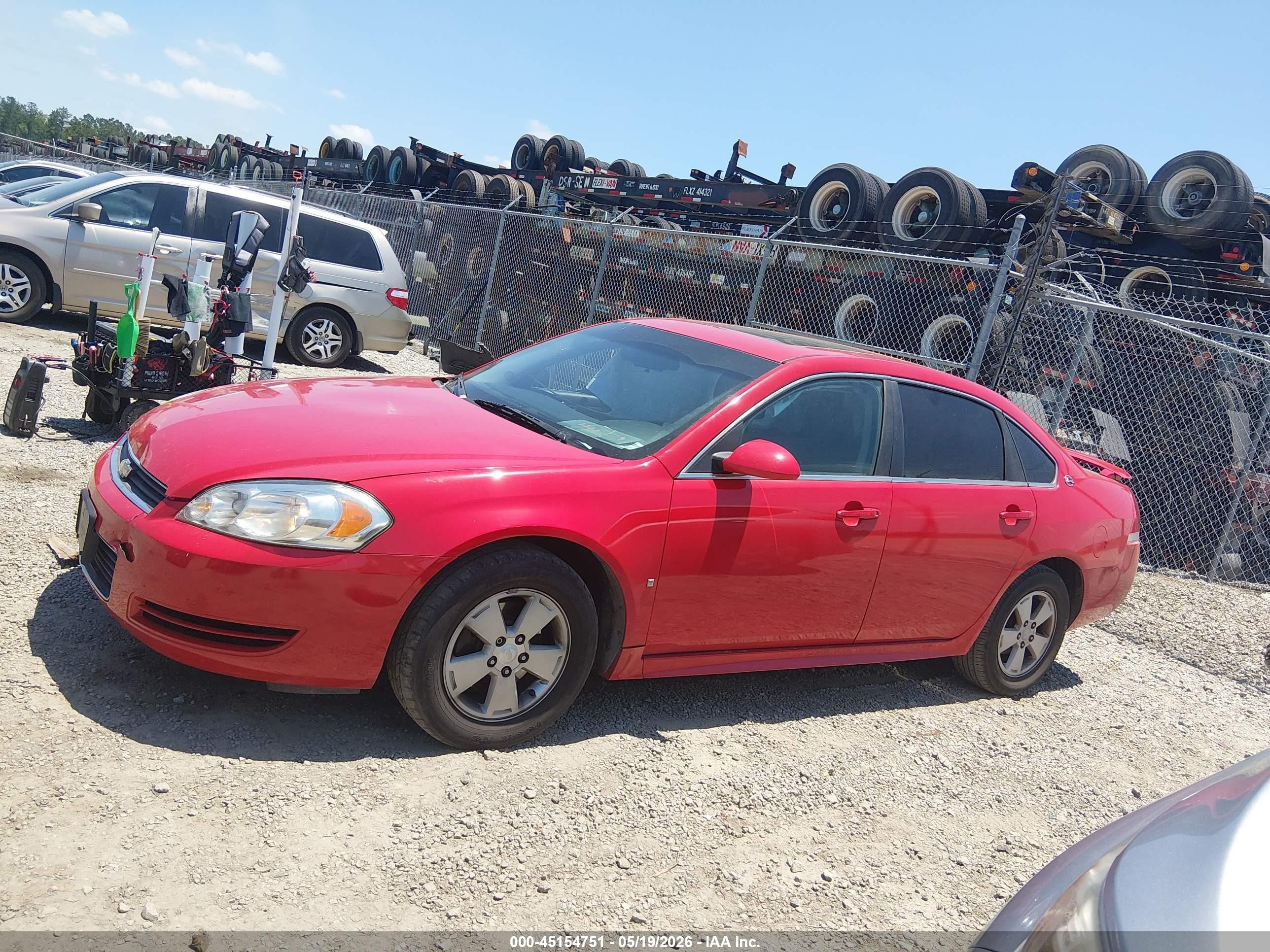 2009 Chevrolet Impala Lt Red vin: 2G1WT57K791234782