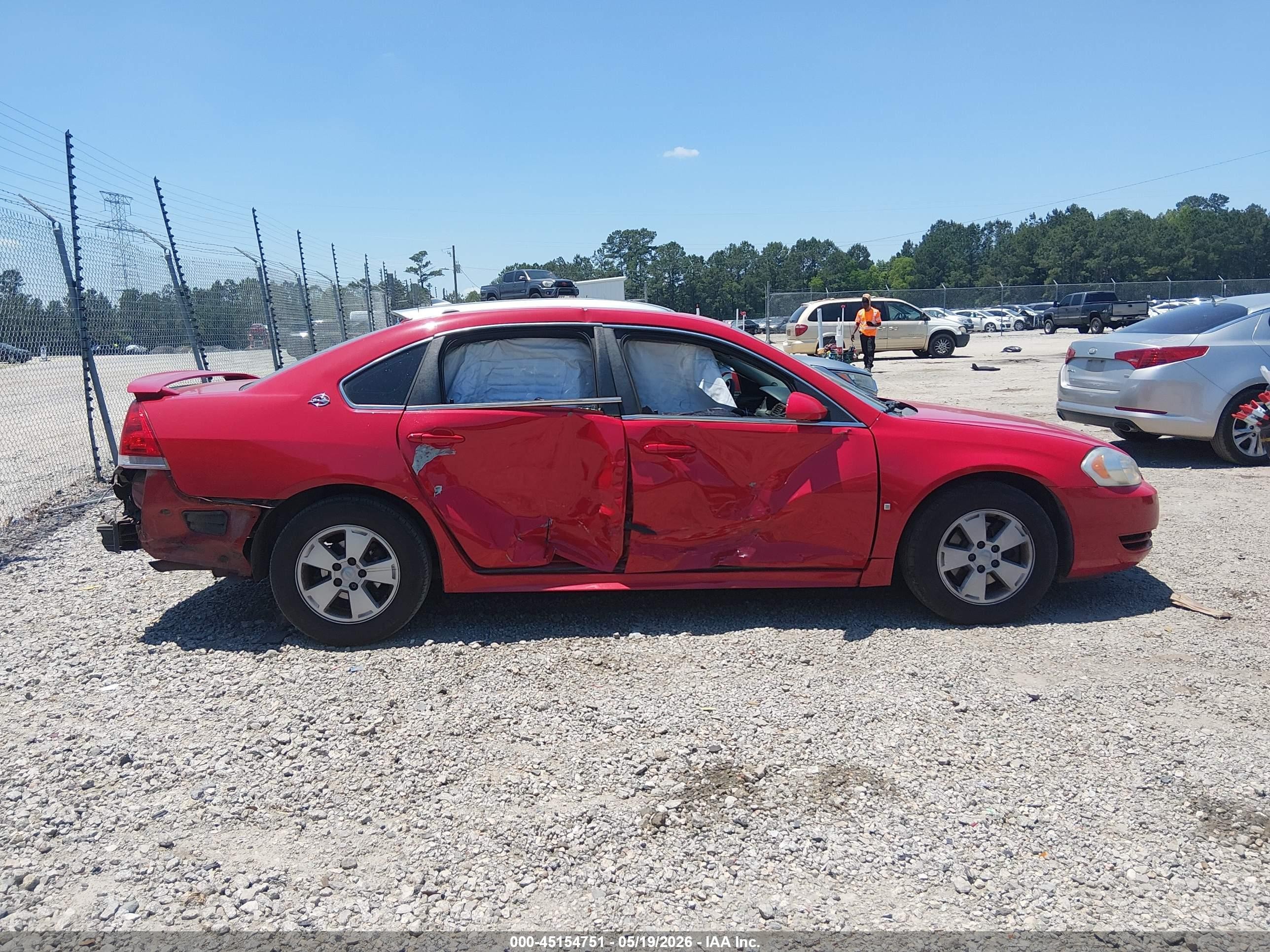2009 Chevrolet Impala Lt Red vin: 2G1WT57K791234782