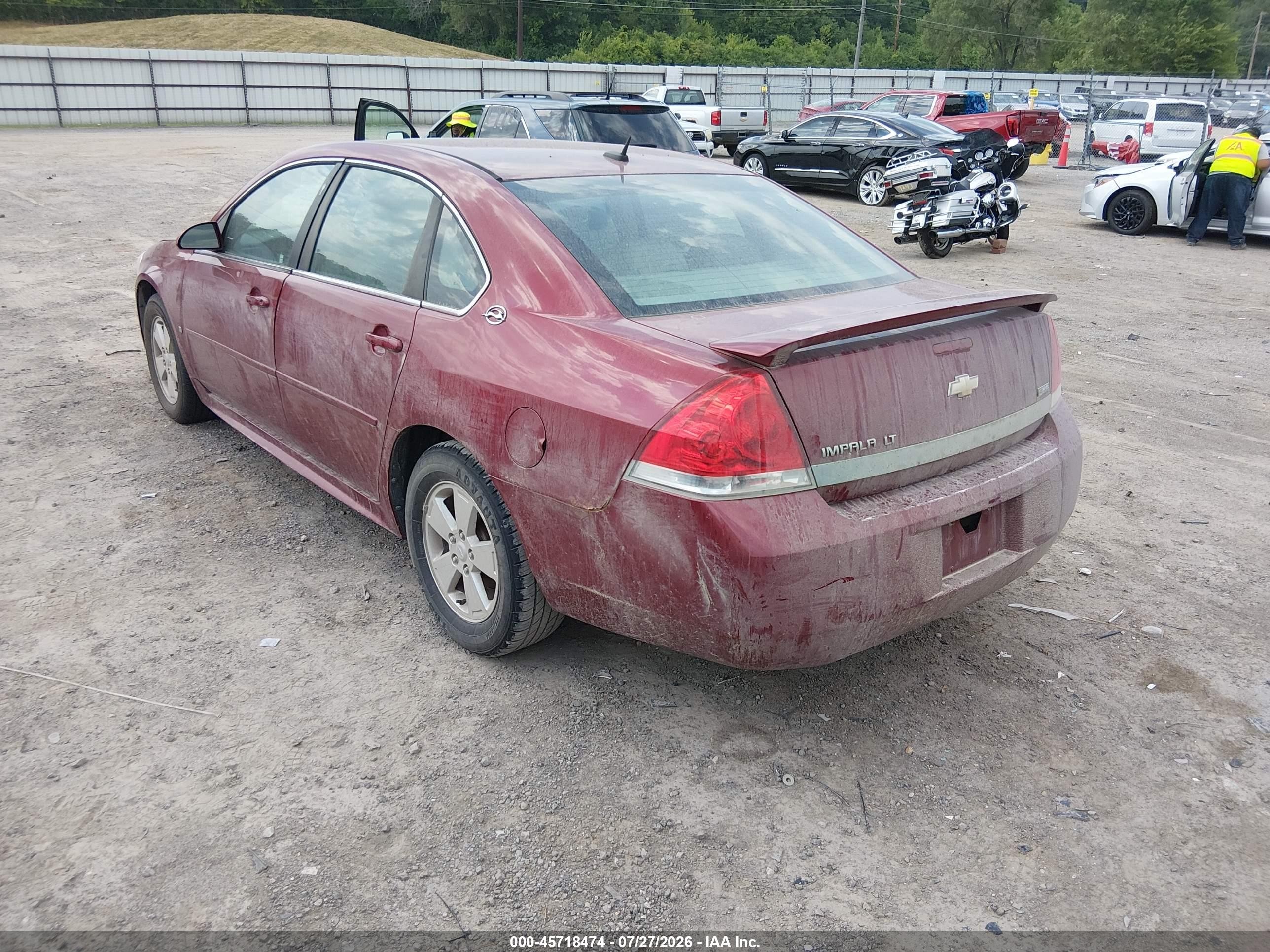 2009 Chevrolet Impala Lt Burgundy vin: 2G1WT57K891219448