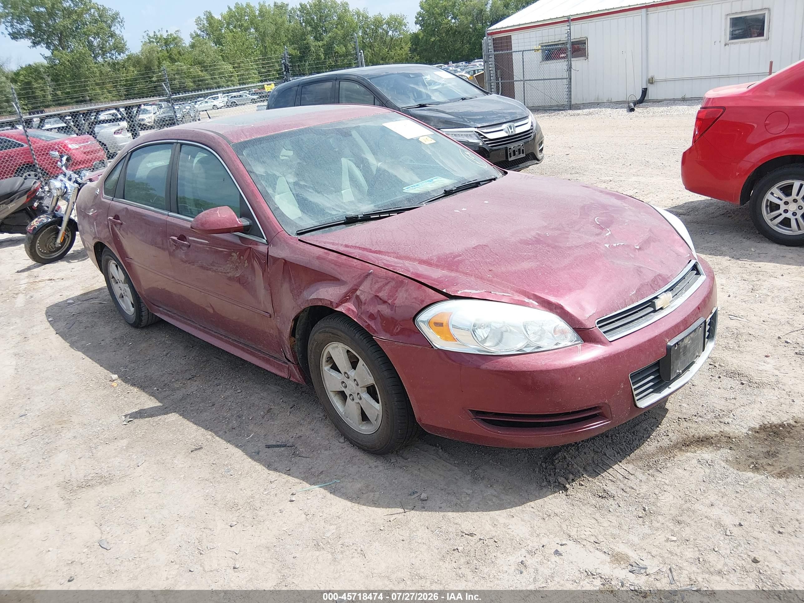 2009 Chevrolet Impala Lt Burgundy vin: 2G1WT57K891219448
