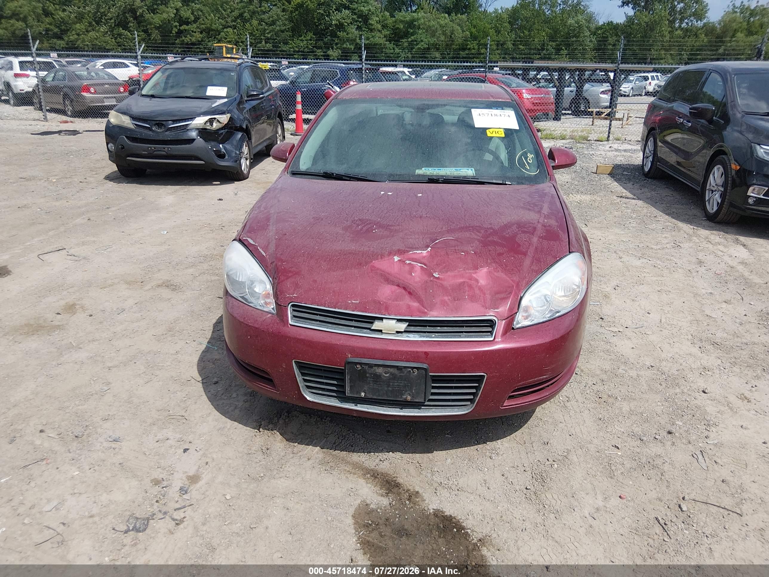 2009 Chevrolet Impala Lt Burgundy vin: 2G1WT57K891219448