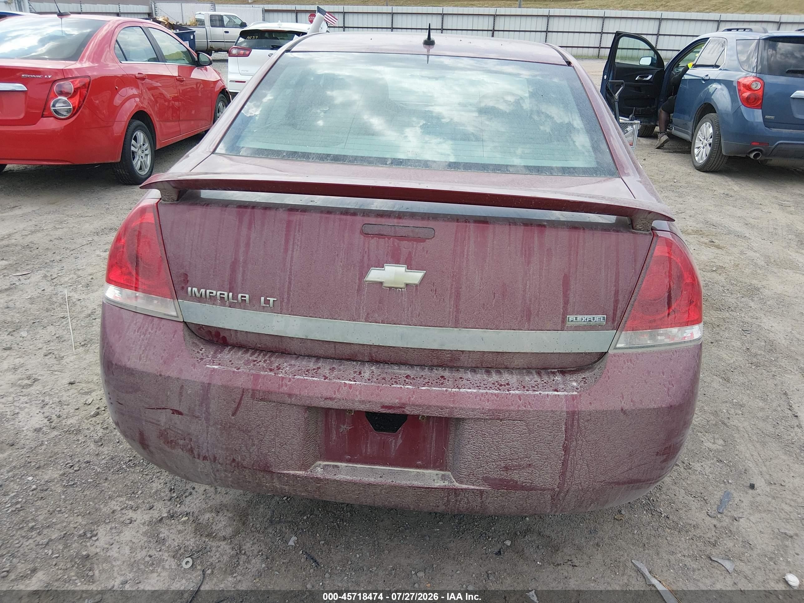 2009 Chevrolet Impala Lt Burgundy vin: 2G1WT57K891219448