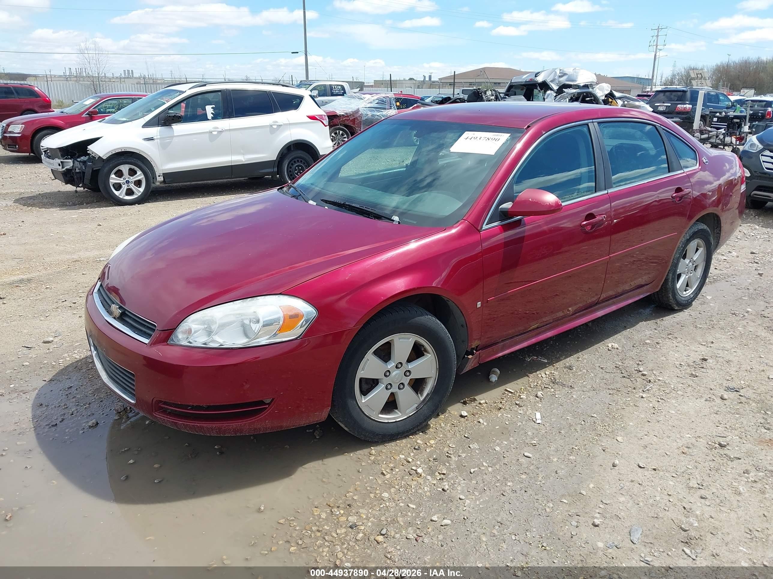 2009 Chevrolet Impala Lt Burgundy vin: 2G1WT57K991182894