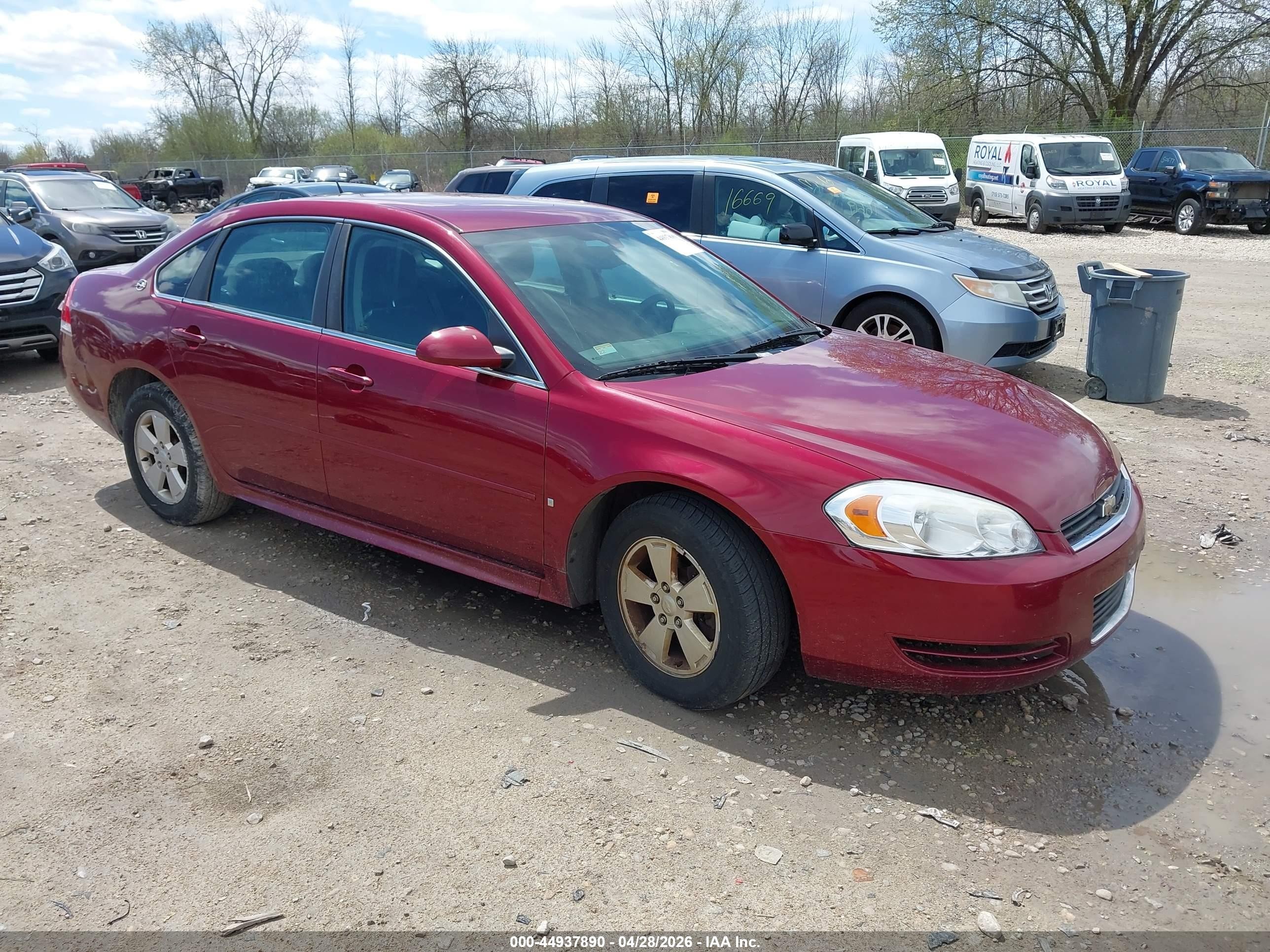 2009 Chevrolet Impala Lt Burgundy vin: 2G1WT57K991182894