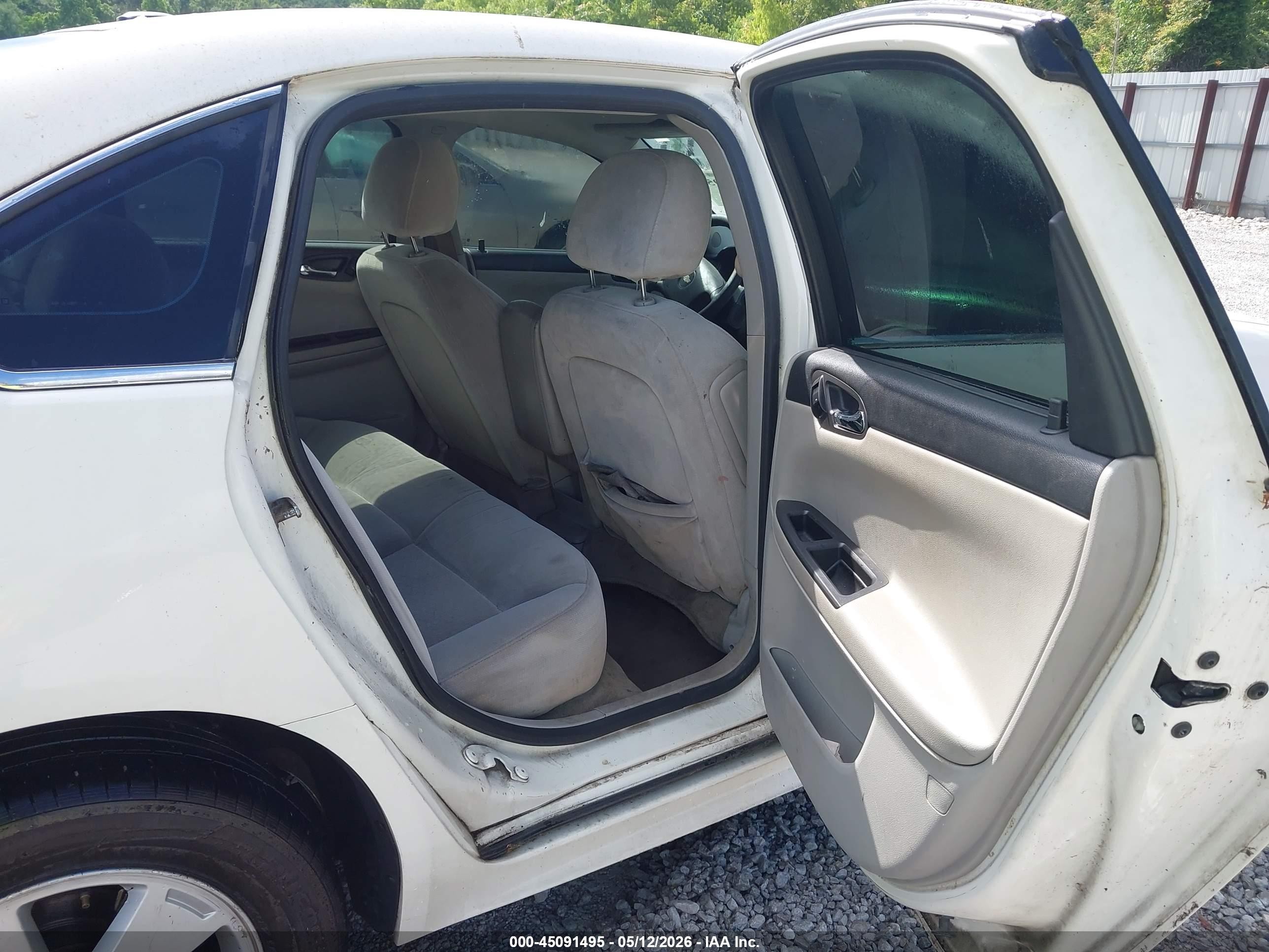 2009 Chevrolet Impala Lt White vin: 2G1WT57K991183611