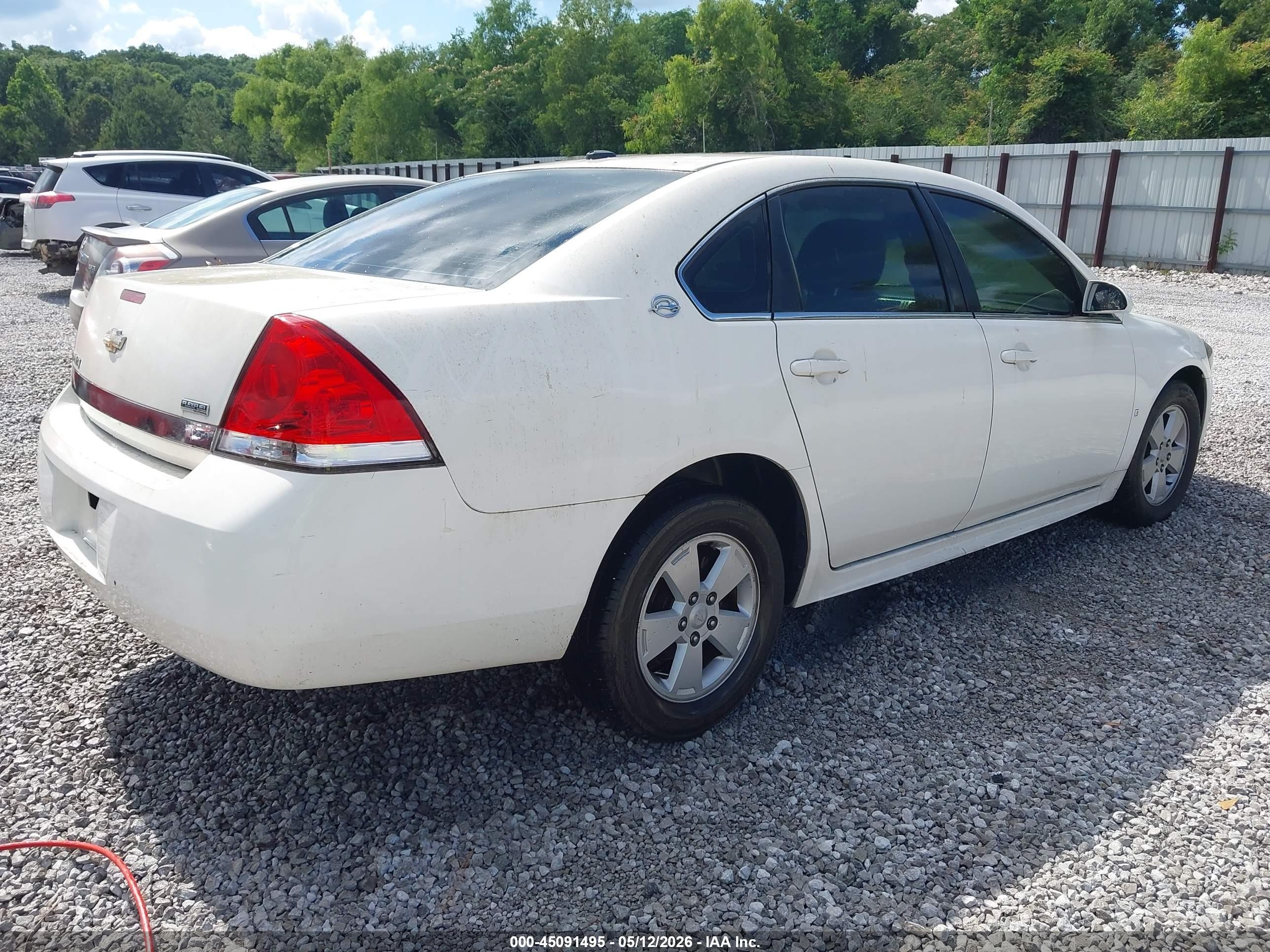 2009 Chevrolet Impala Lt White vin: 2G1WT57K991183611