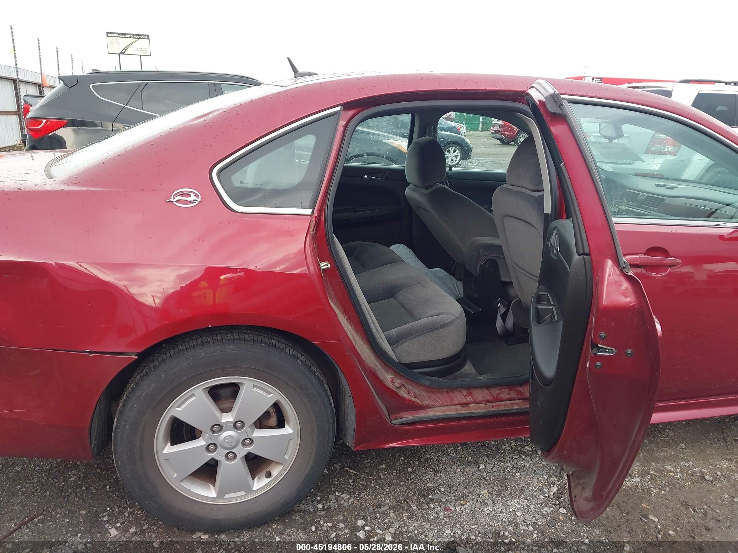 2009 Chevrolet Impala Lt Темно-бордовый vin: 2G1WT57K991192213