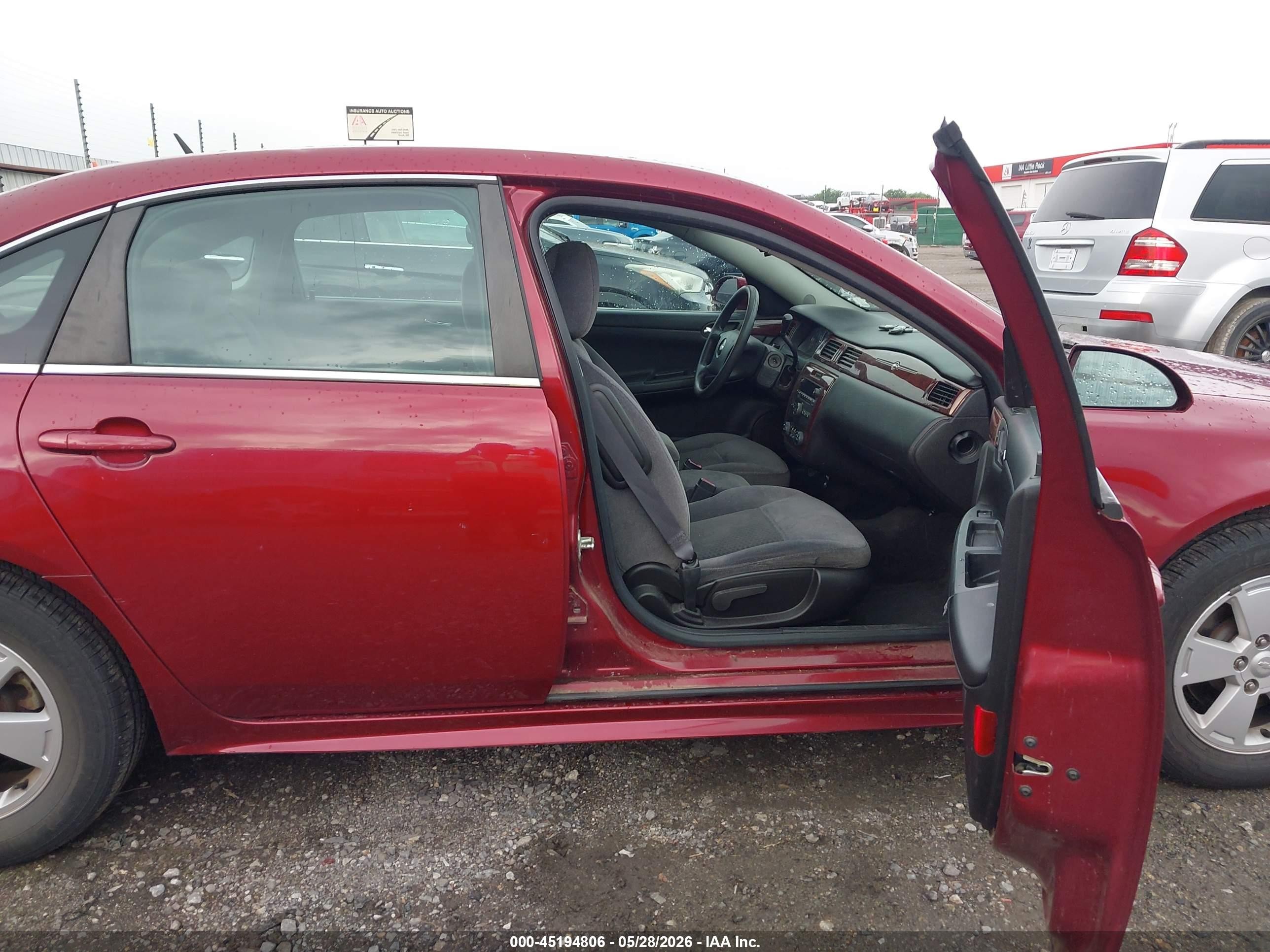 2009 Chevrolet Impala Lt Темно-бордовый vin: 2G1WT57K991192213