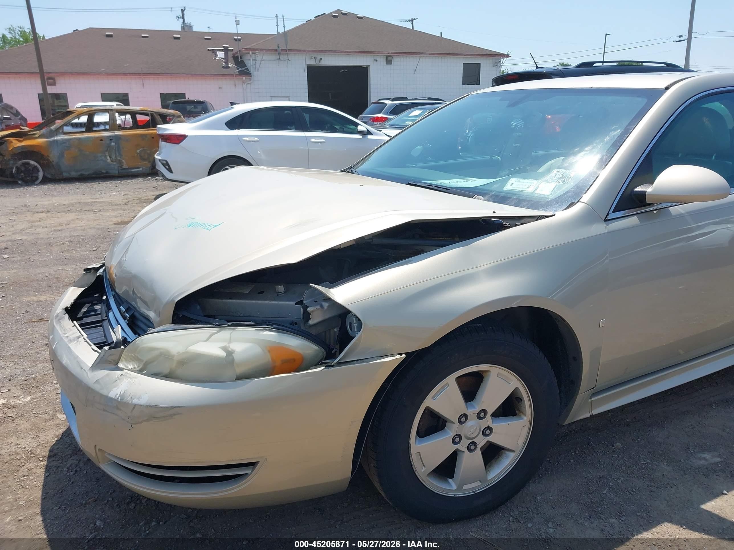 2009 Chevrolet Impala Lt Желто-коричневый vin: 2G1WT57K991206692