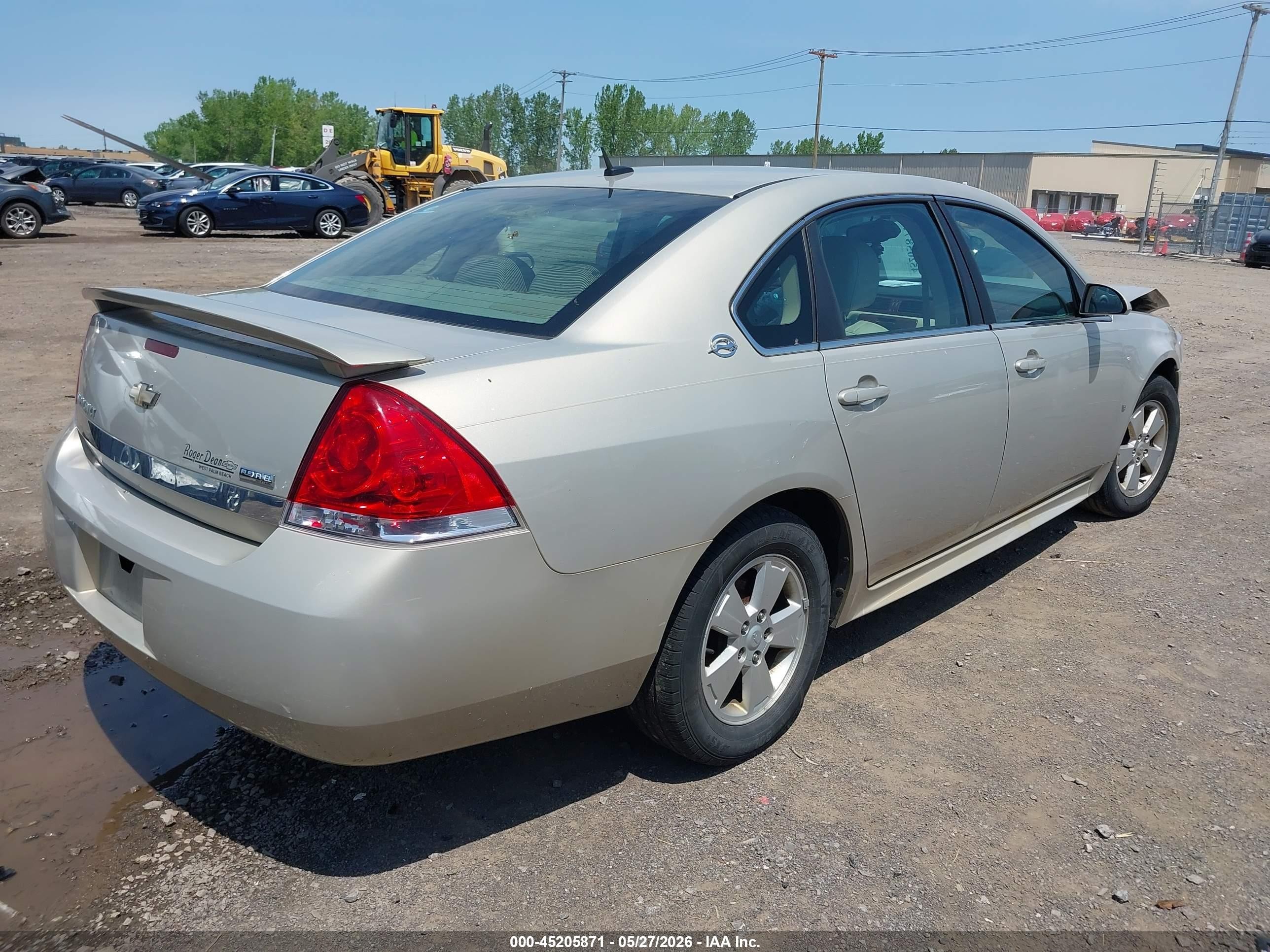 2009 Chevrolet Impala Lt Желто-коричневый vin: 2G1WT57K991206692