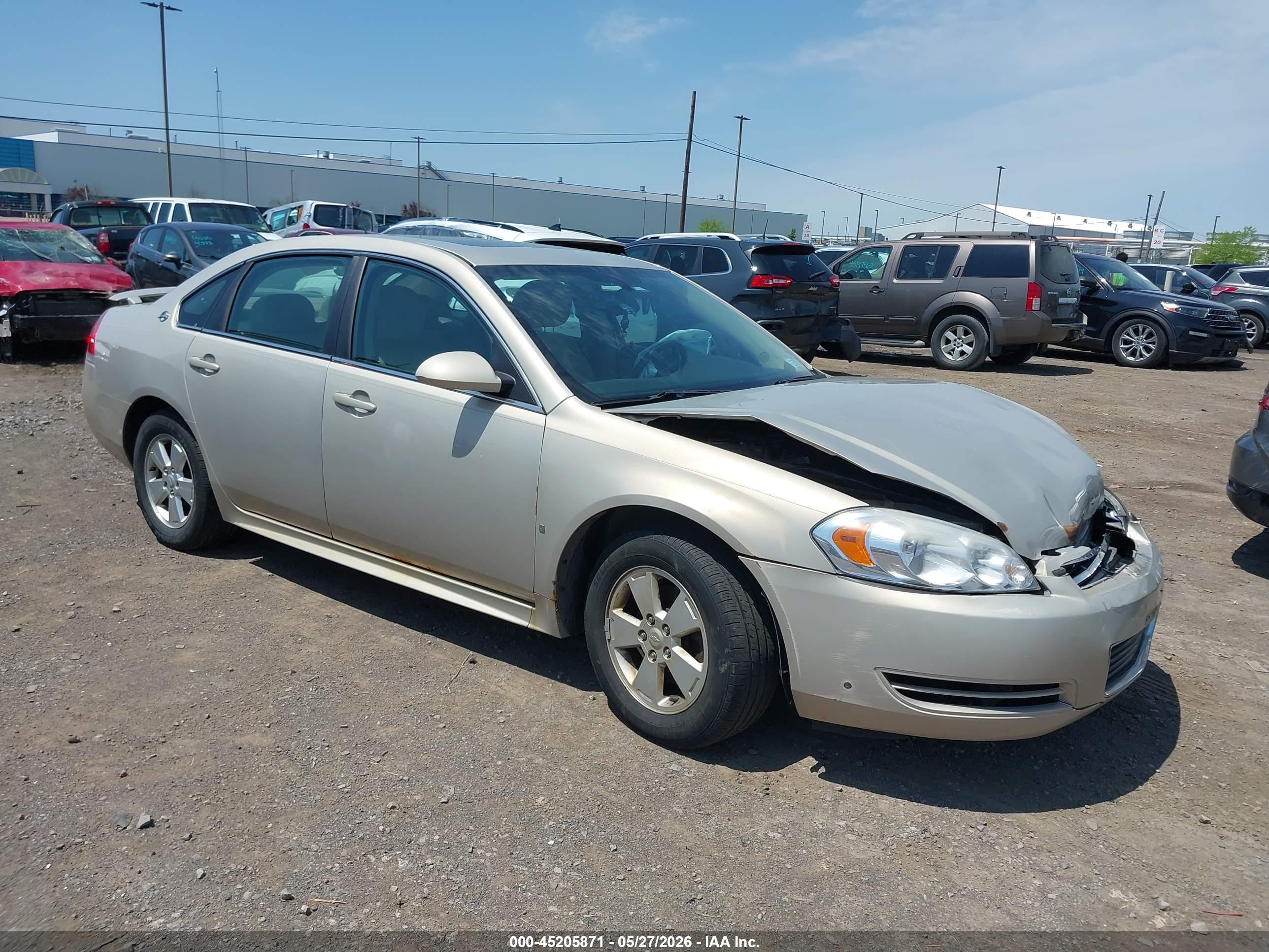 2009 Chevrolet Impala Lt Желто-коричневый vin: 2G1WT57K991206692