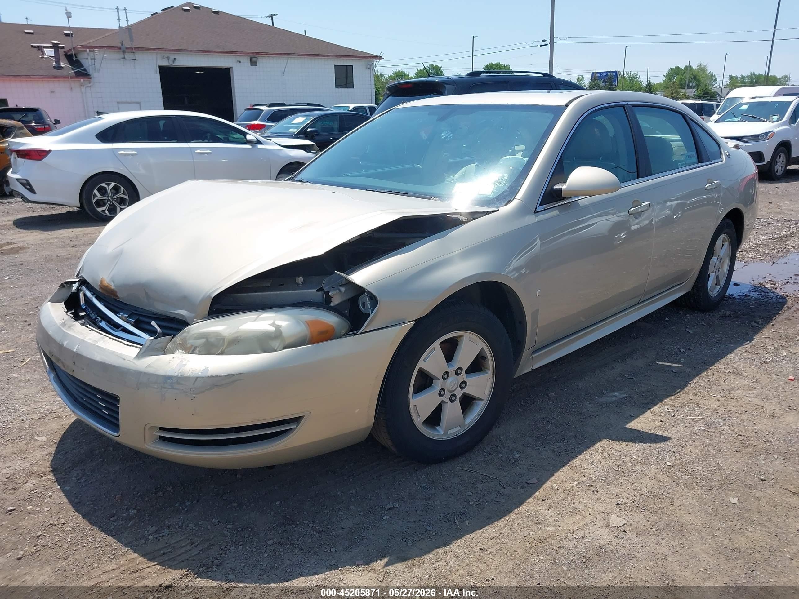 2009 Chevrolet Impala Lt Желто-коричневый vin: 2G1WT57K991206692