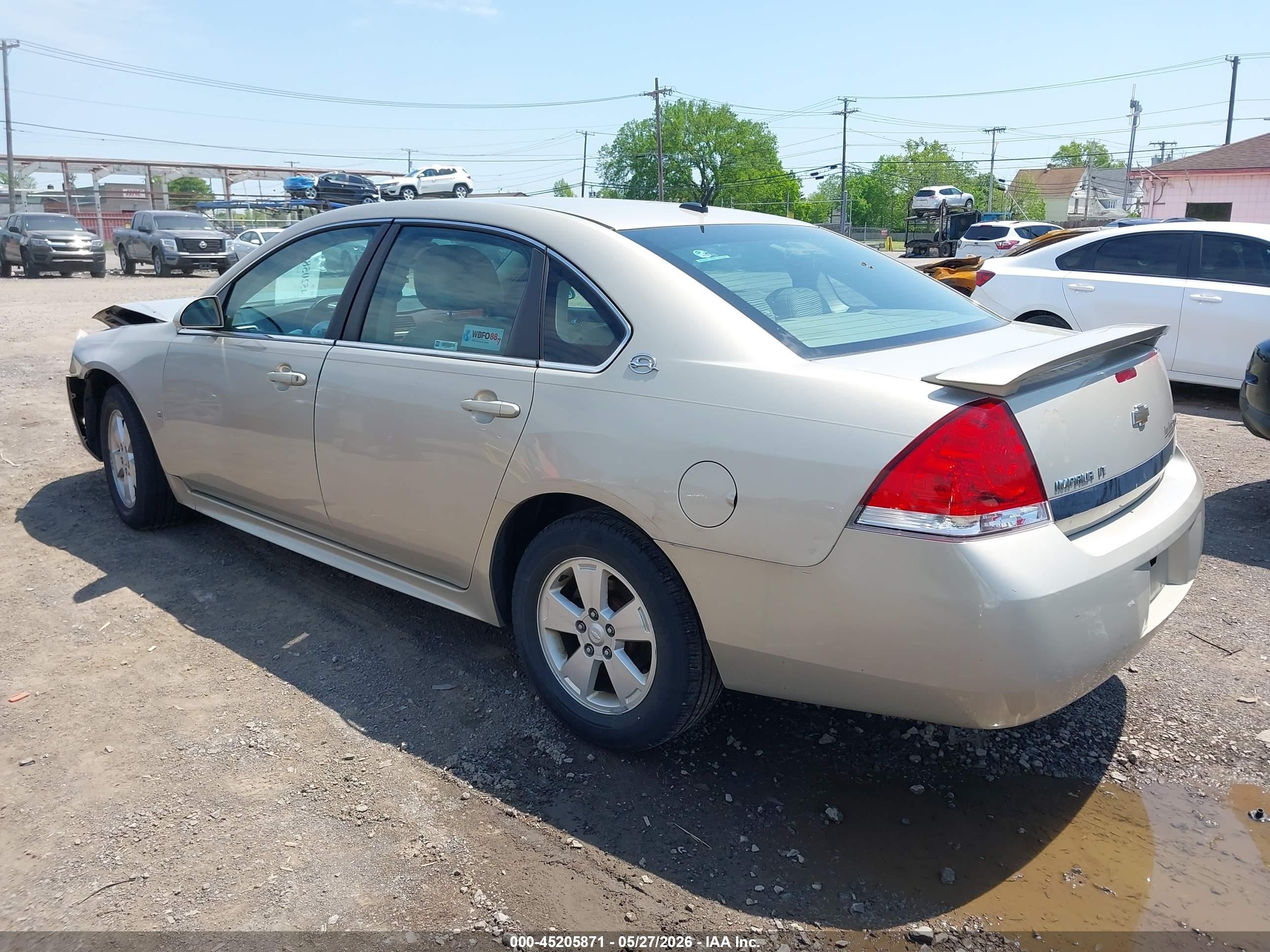 2009 Chevrolet Impala Lt Желто-коричневый vin: 2G1WT57K991206692