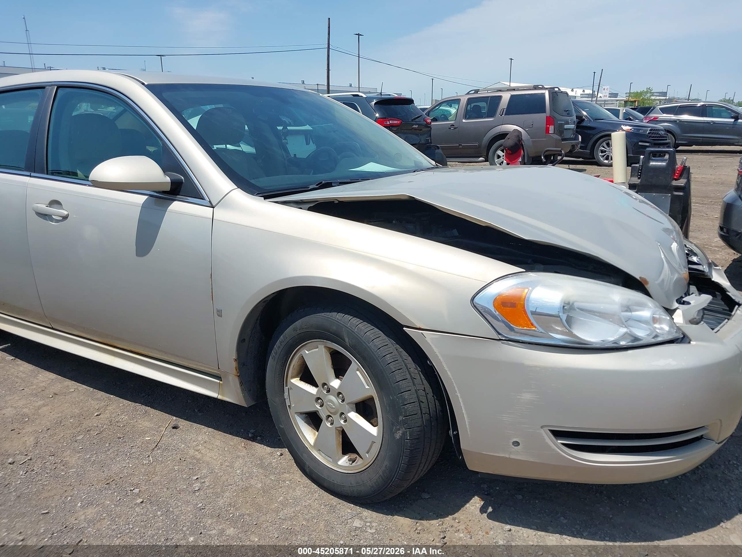 2009 Chevrolet Impala Lt Желто-коричневый vin: 2G1WT57K991206692