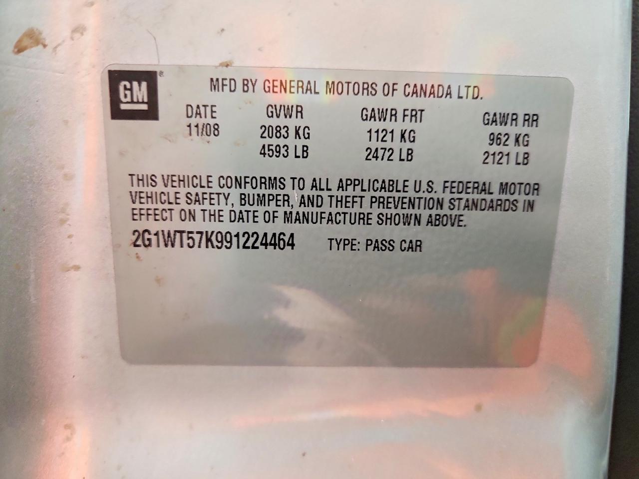 2009 Chevrolet Impala 1lt Silver vin: 2G1WT57K991224464