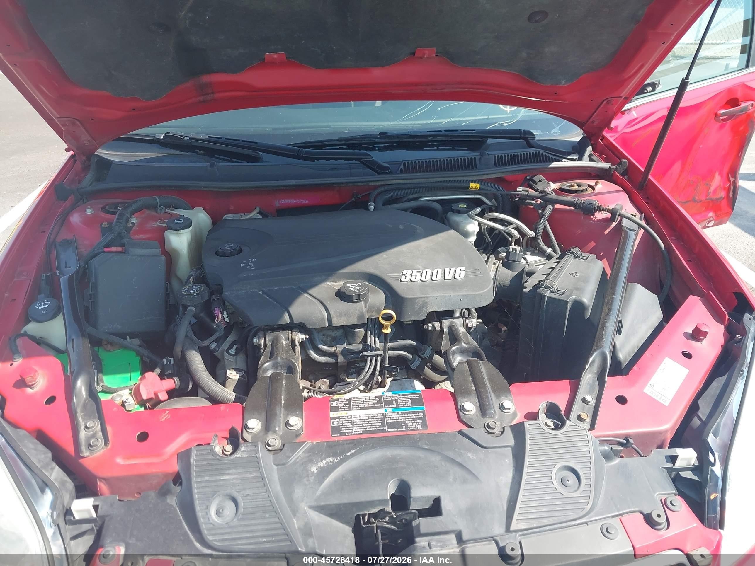 2009 Chevrolet Impala Lt Красный vin: 2G1WT57K991301253
