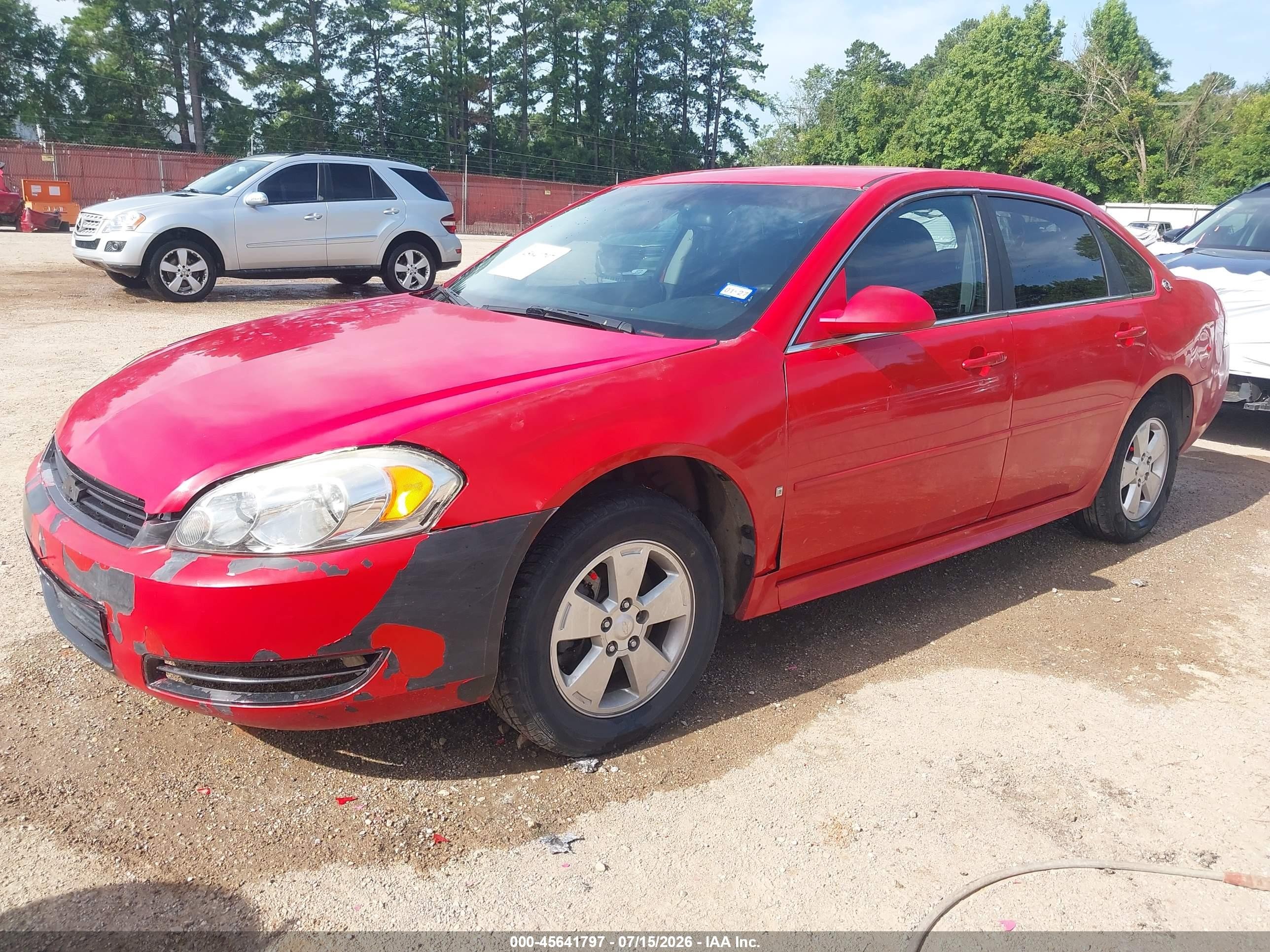 2009 Chevrolet Impala Lt Red vin: 2G1WT57KX91255853