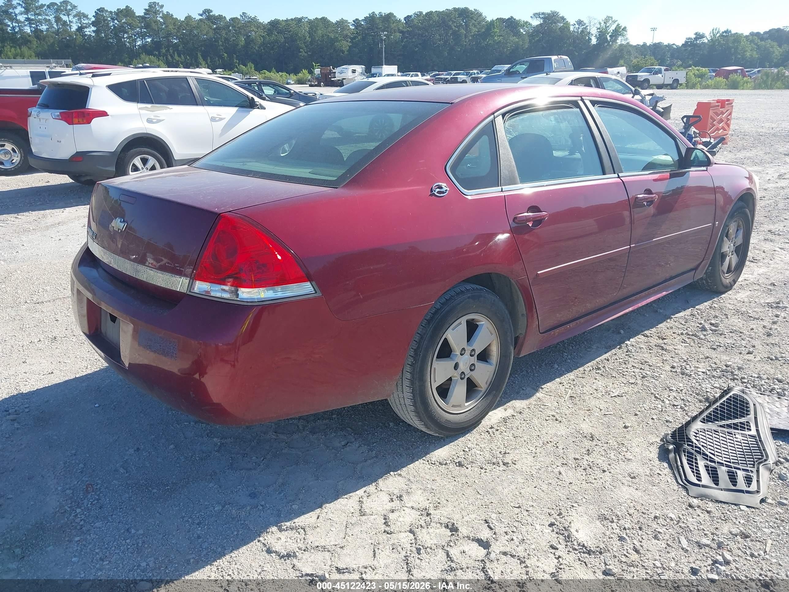 2009 Chevrolet Impala Lt Burgundy vin: 2G1WT57N091317738