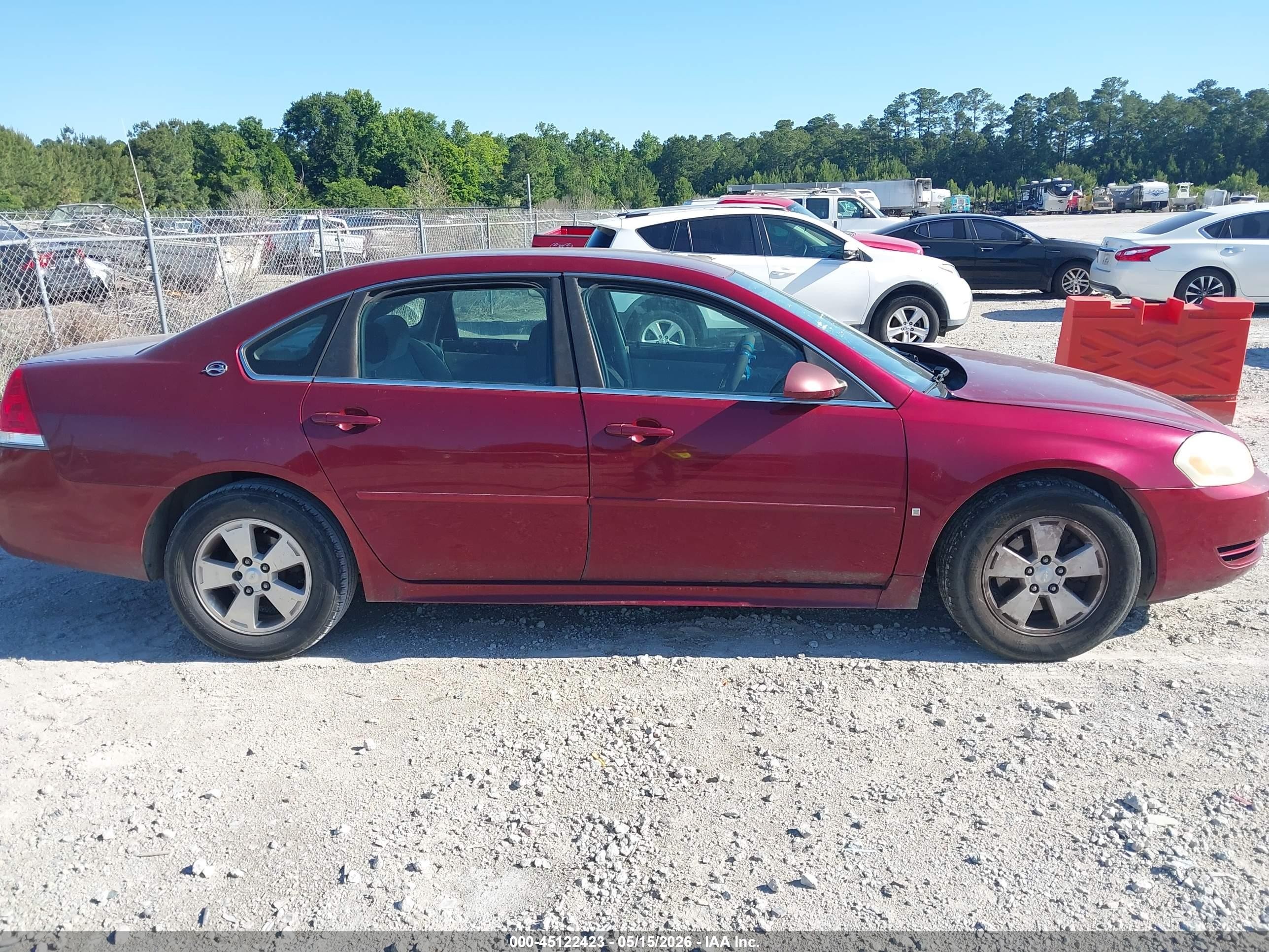 2009 Chevrolet Impala Lt Burgundy vin: 2G1WT57N091317738