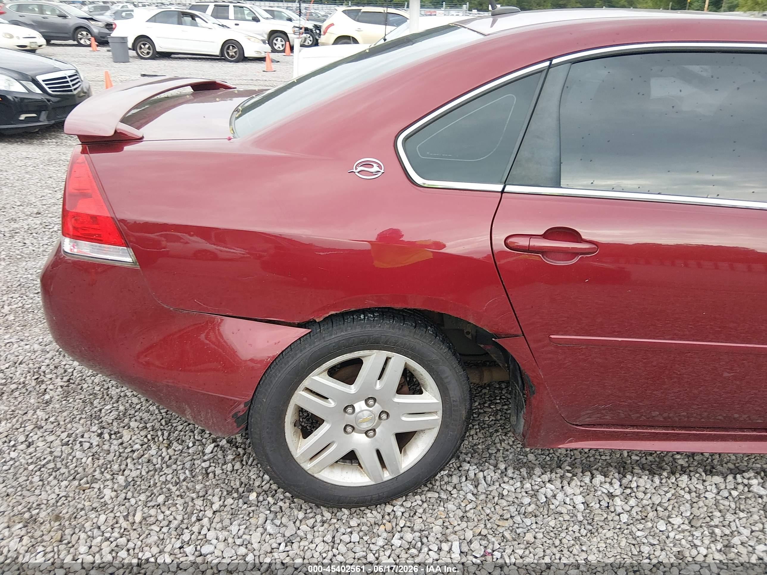 2009 Chevrolet Impala Lt Maroon vin: 2G1WT57N091320686