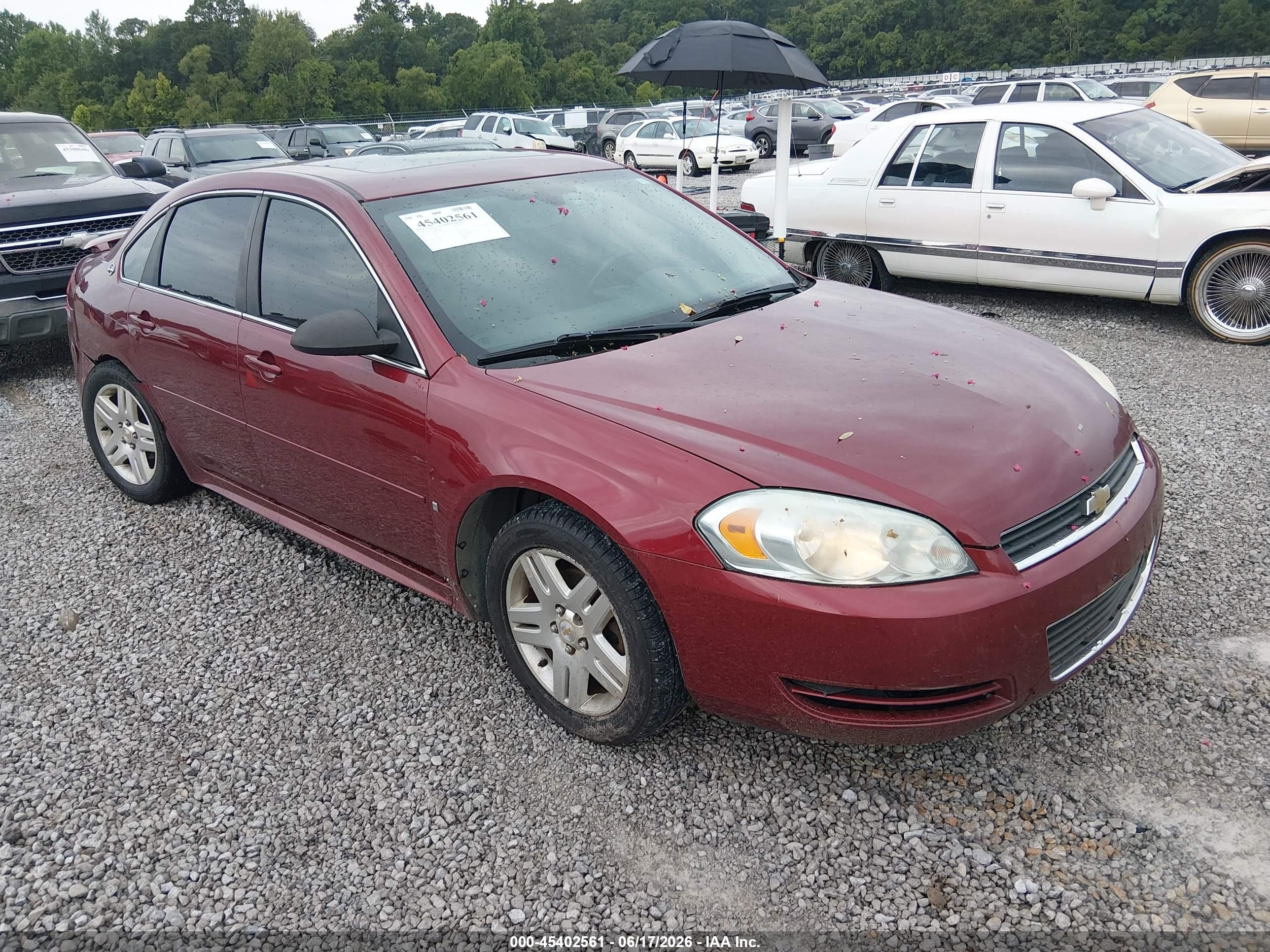 2009 Chevrolet Impala Lt Maroon vin: 2G1WT57N091320686