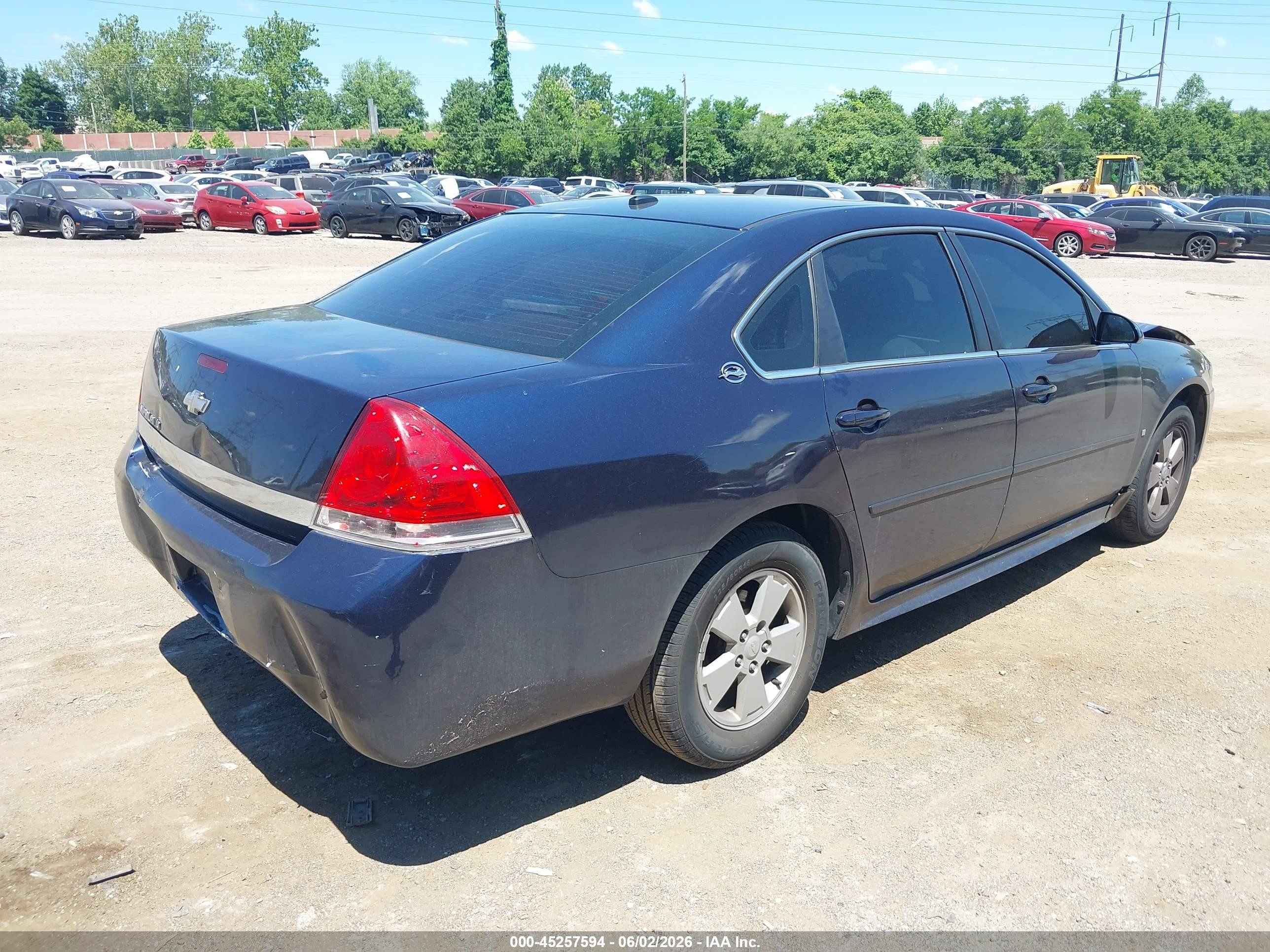 2009 Chevrolet Impala Lt Blue vin: 2G1WT57N291235610