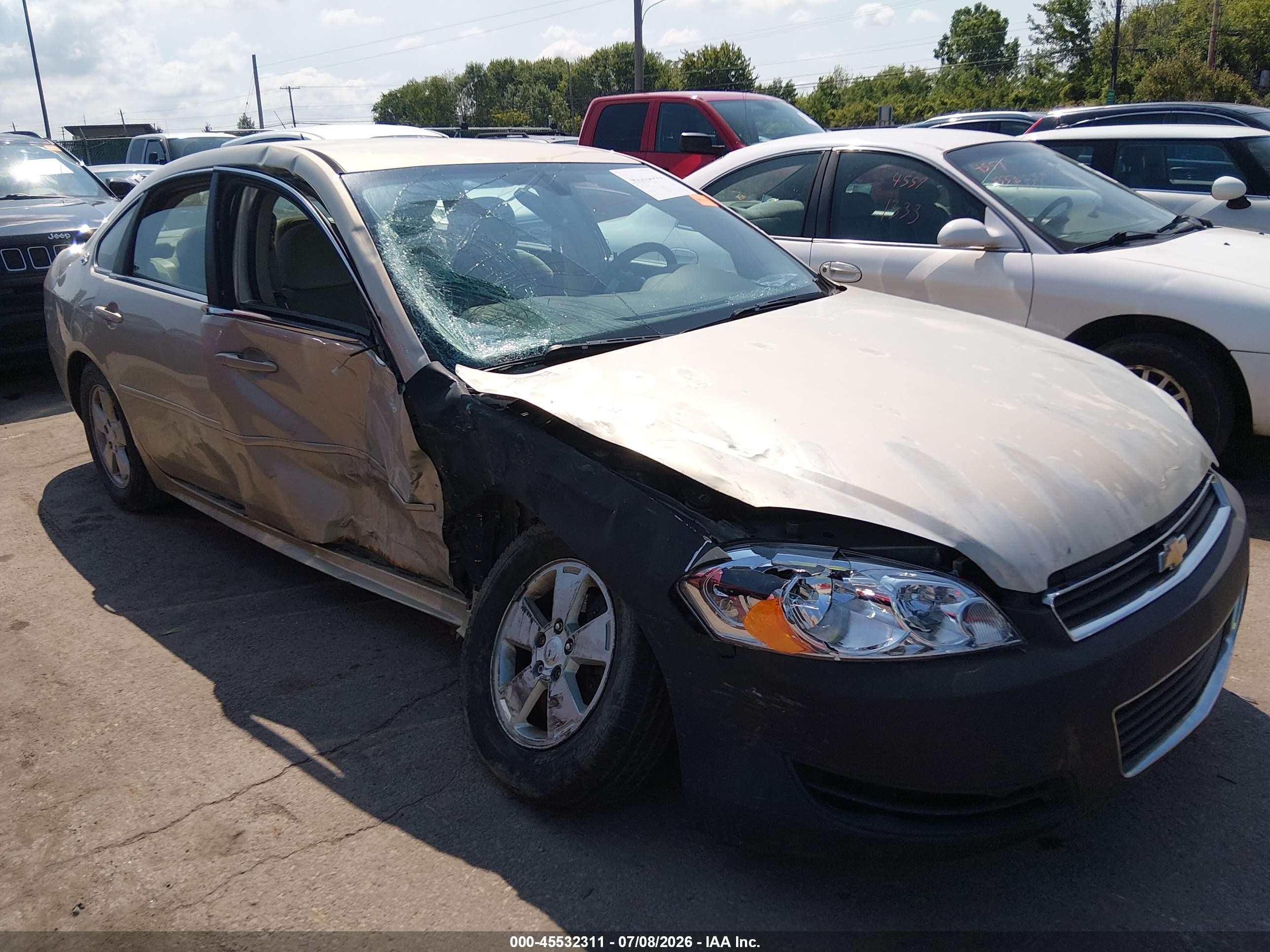 2009 Chevrolet Impala Lt Tan vin: 2G1WT57N291254741