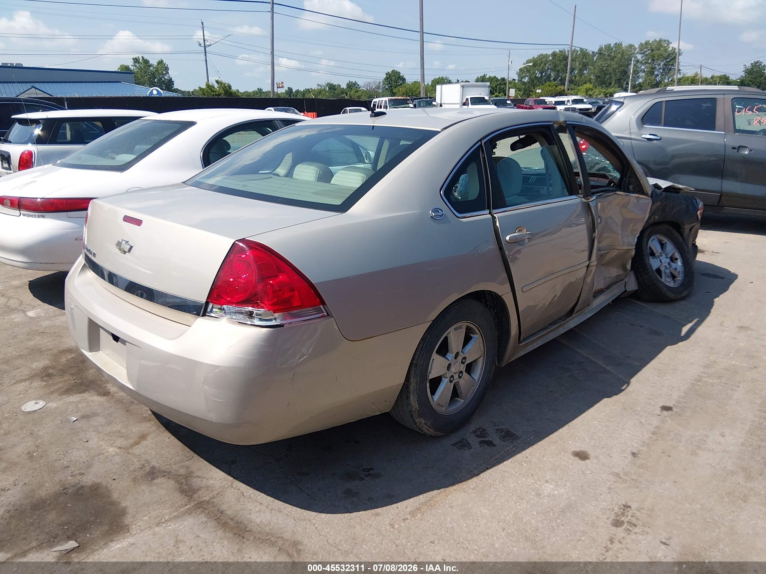 2009 Chevrolet Impala Lt Tan vin: 2G1WT57N291254741