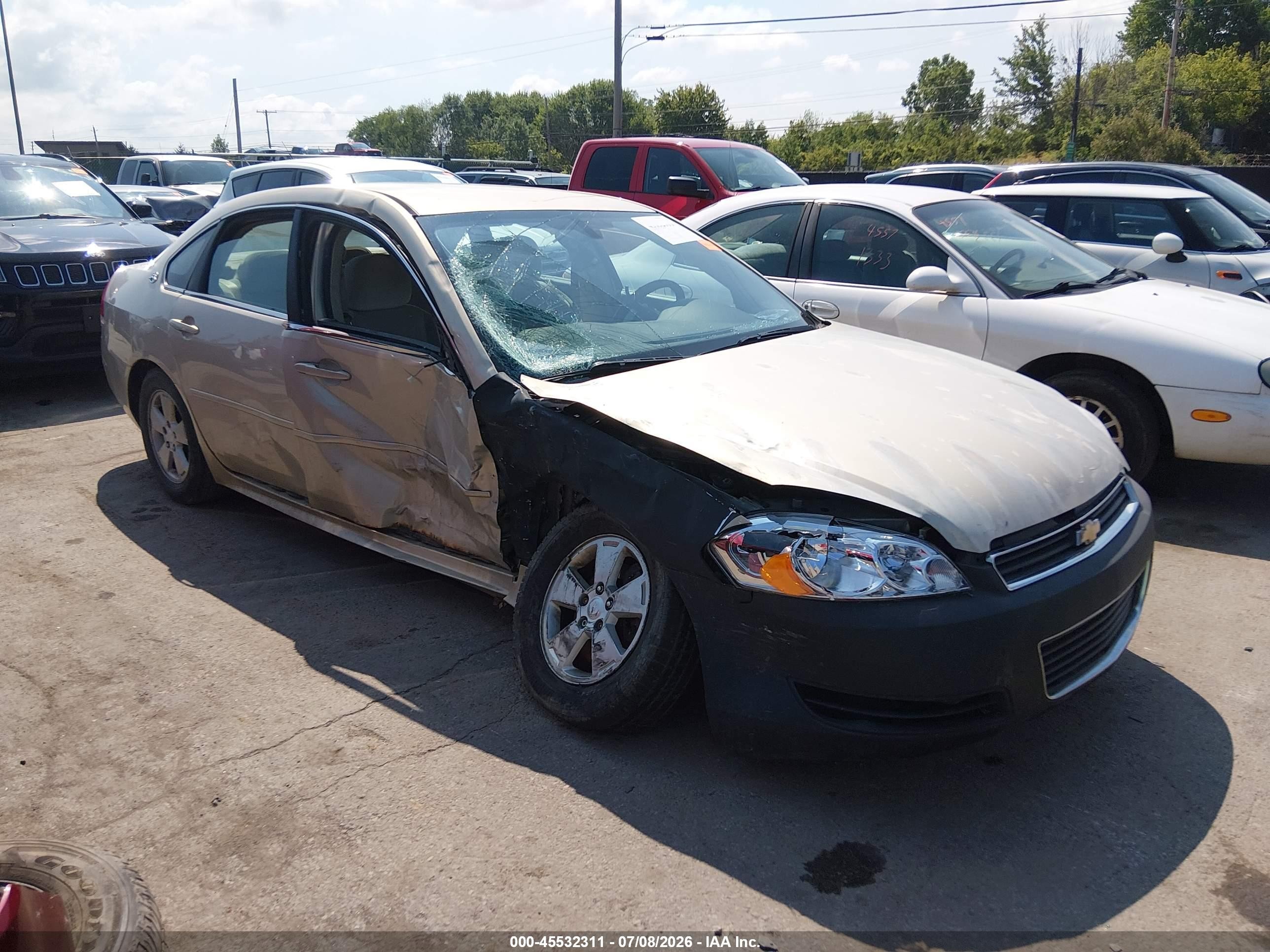 2009 Chevrolet Impala Lt Tan vin: 2G1WT57N291254741
