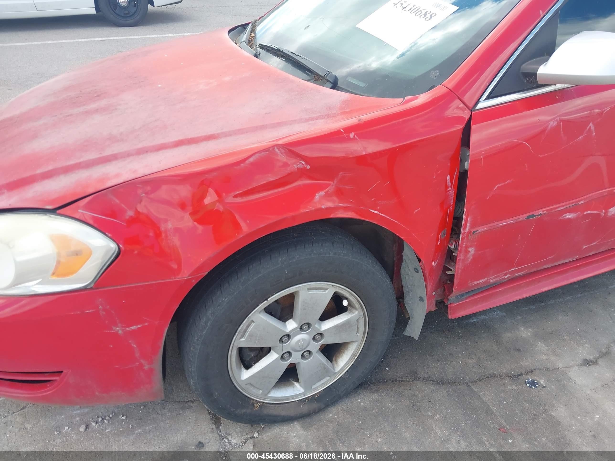 2009 Chevrolet Impala Lt Red vin: 2G1WT57N291296696